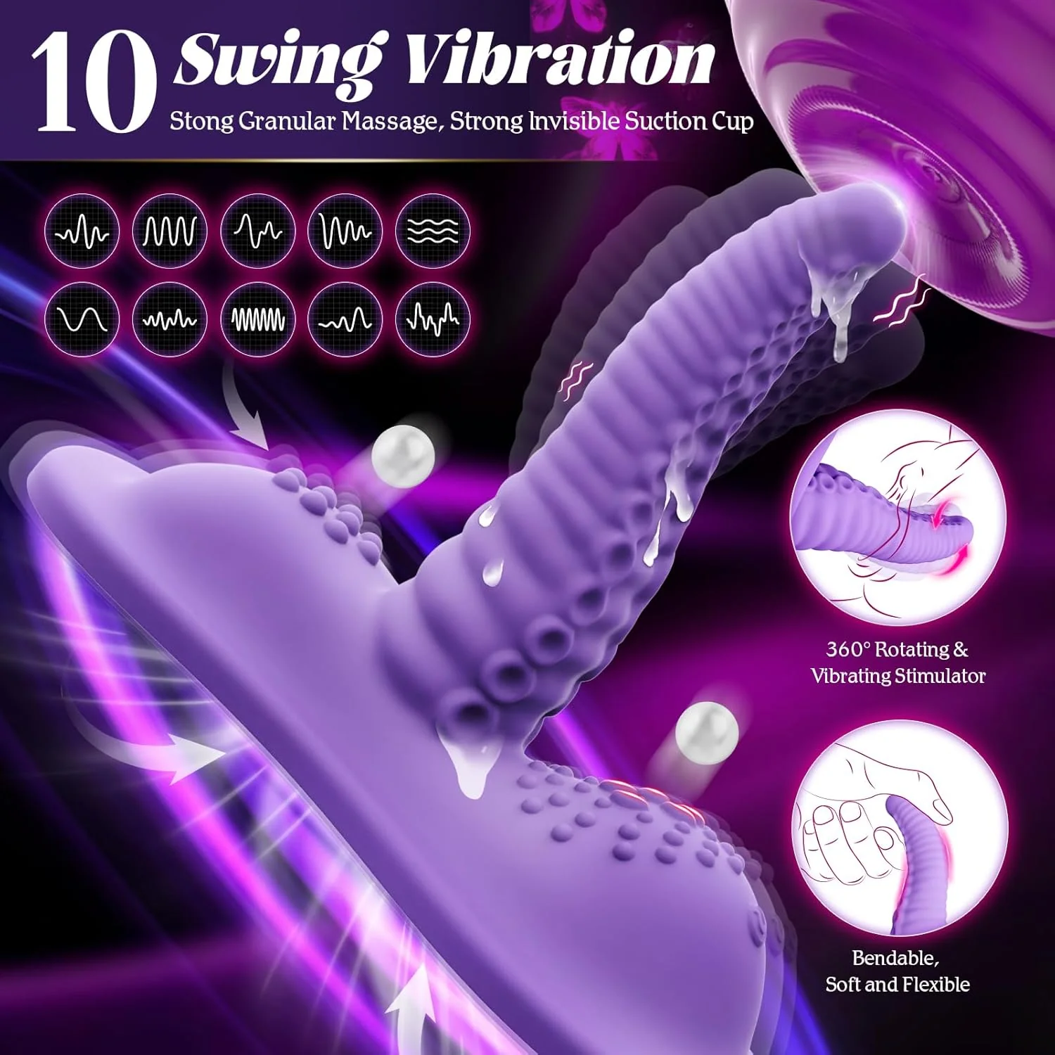 TentacleRide Pro Ride-On Swing Dildo with Remote - Image 3