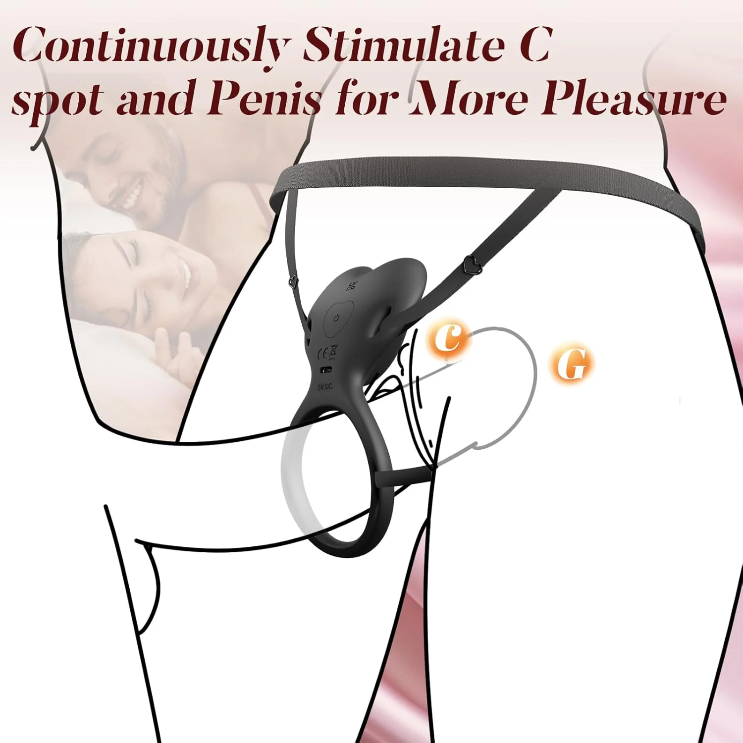 FlexSyncX Wearable Cock Ring Clit Stimulator App 10 Modes - Image 2