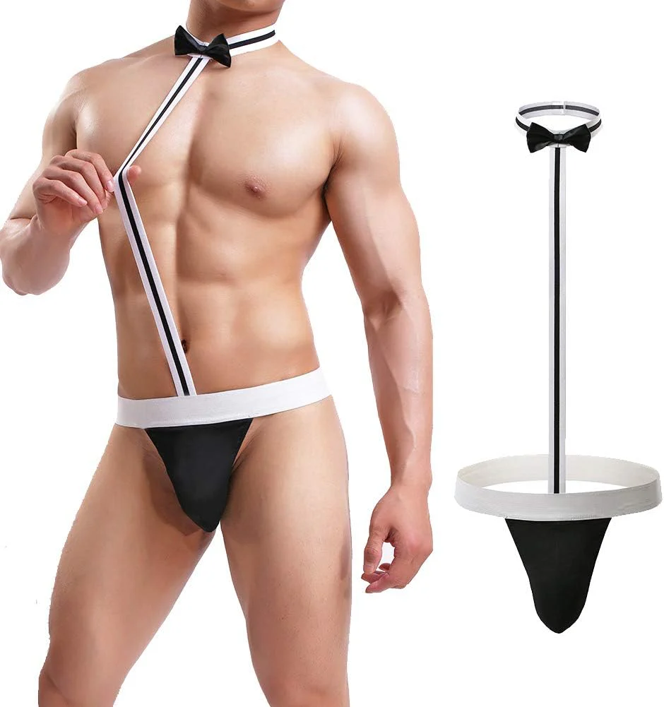Sexy Thong Underwear & Bow Tie for Men - Image 2