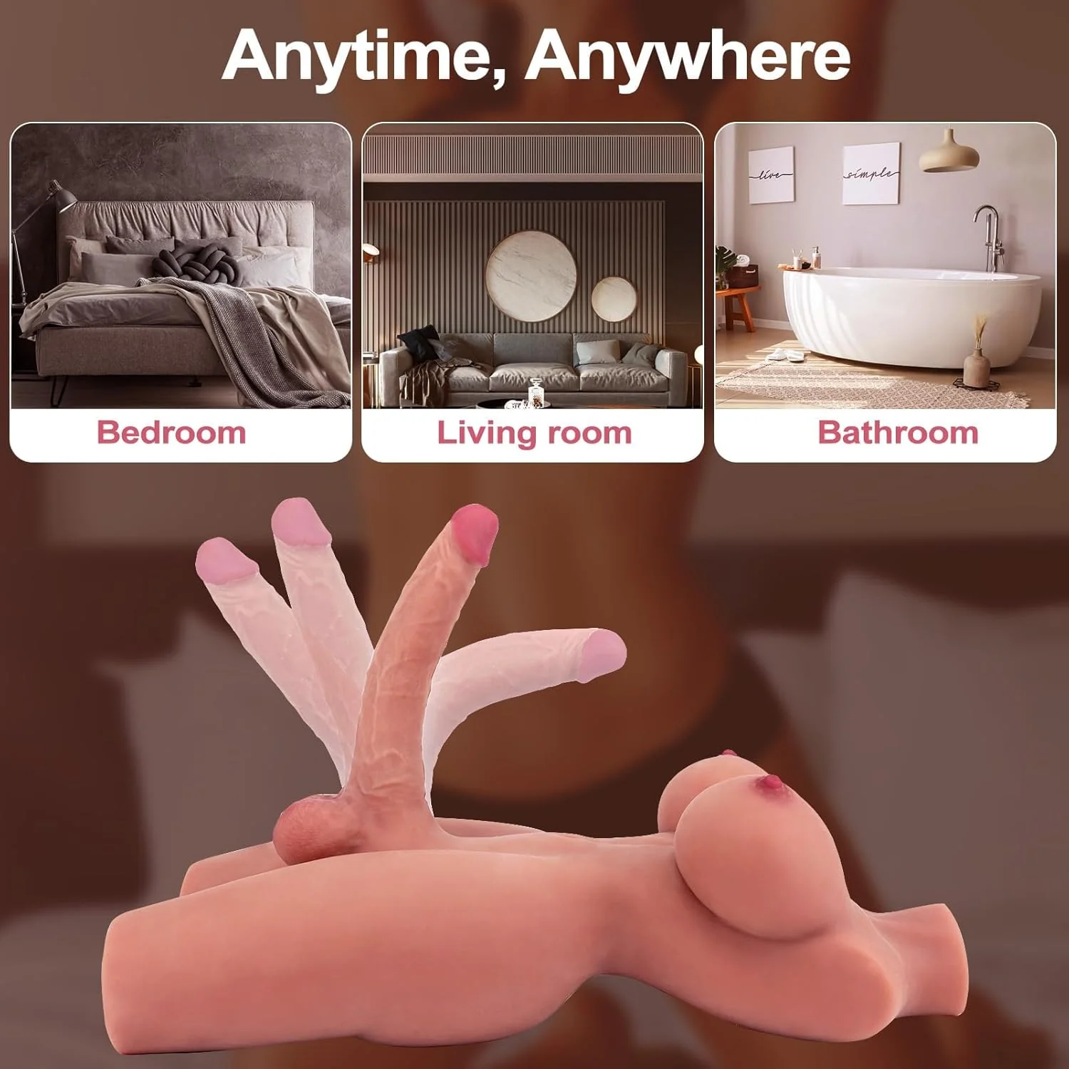 FlexoraX 3-in-1 Trans Sex Doll Torso Flexible Dildo - Image 3
