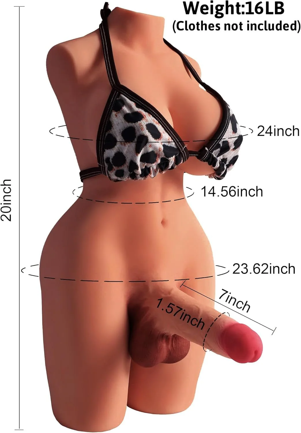FlexoraX 3-in-1 Trans Sex Doll Torso Flexible Dildo - Image 4
