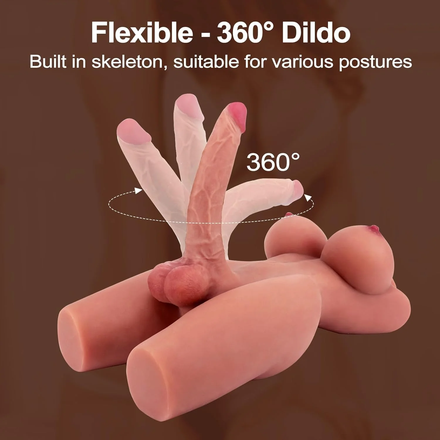 FlexoraX 3-in-1 Trans Sex Doll Torso Flexible Dildo - Image 5