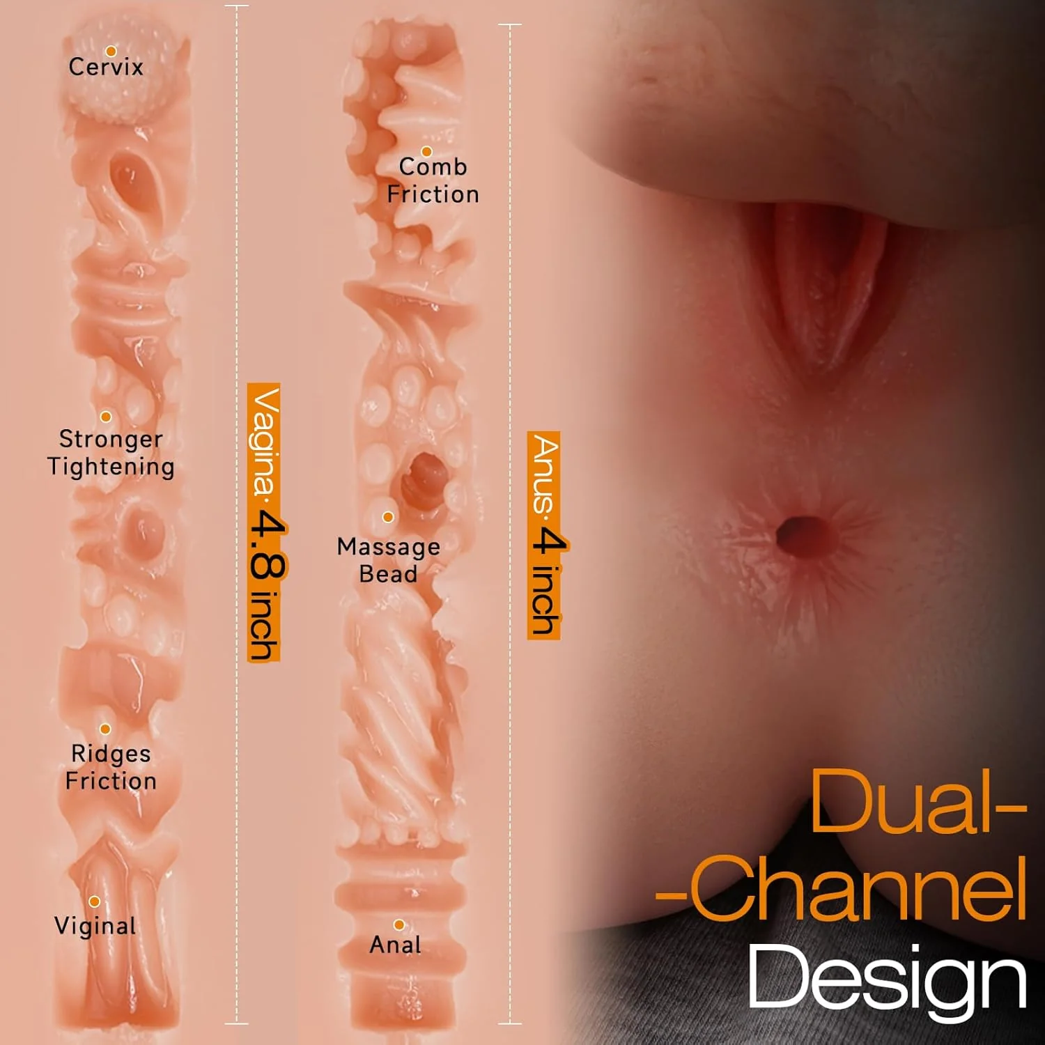 AxisCurve Trans Sex Doll Torso Dual Channel Flexible Dildo - Image 4