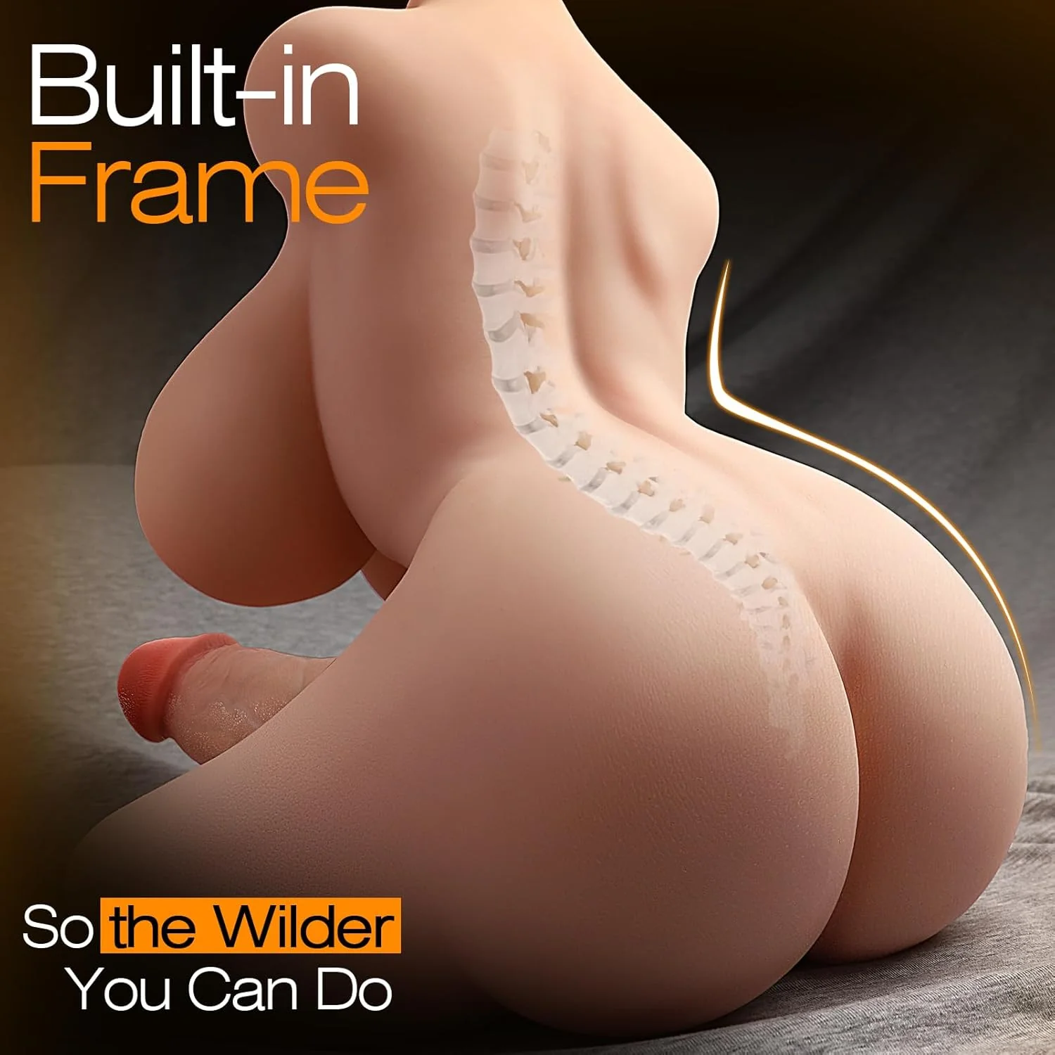 AxisCurve Trans Sex Doll Torso Dual Channel Flexible Dildo - Image 6