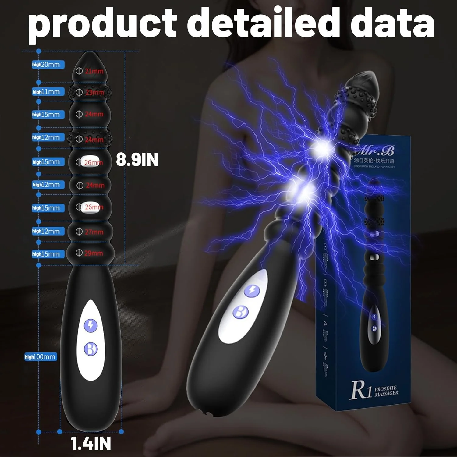 ShockDelivery Anal Beads Wand Vibrator - Image 5
