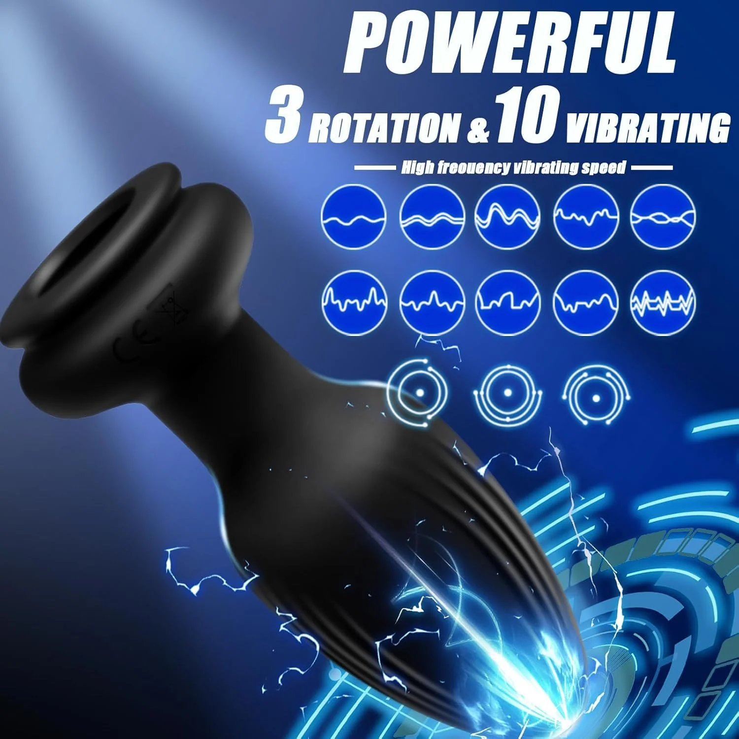 NightPulse Black Fox Tail Remote Vibrating Anal Plug - Image 5