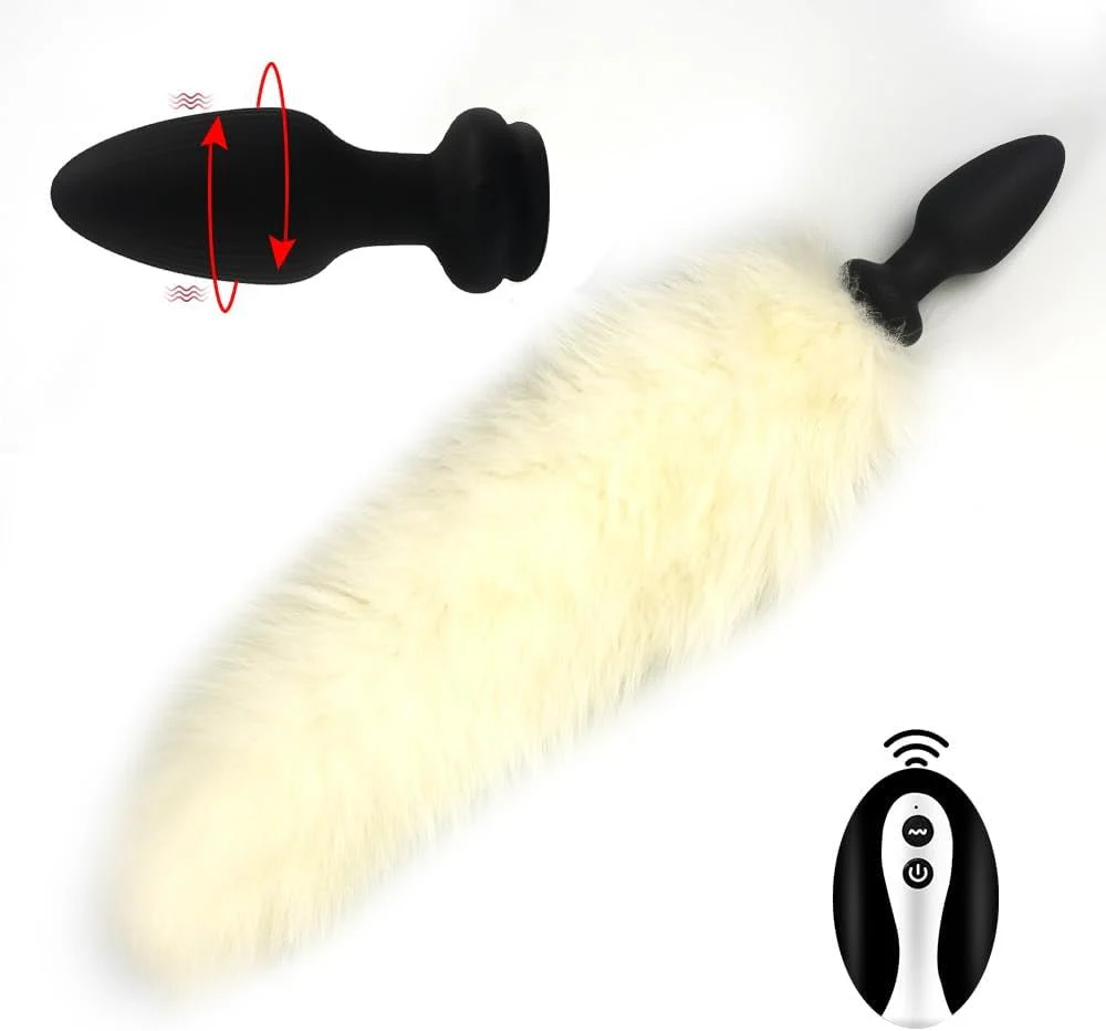 FrostPulse Remote Control Fox Tail Vibrating Anal Plug - Image 3