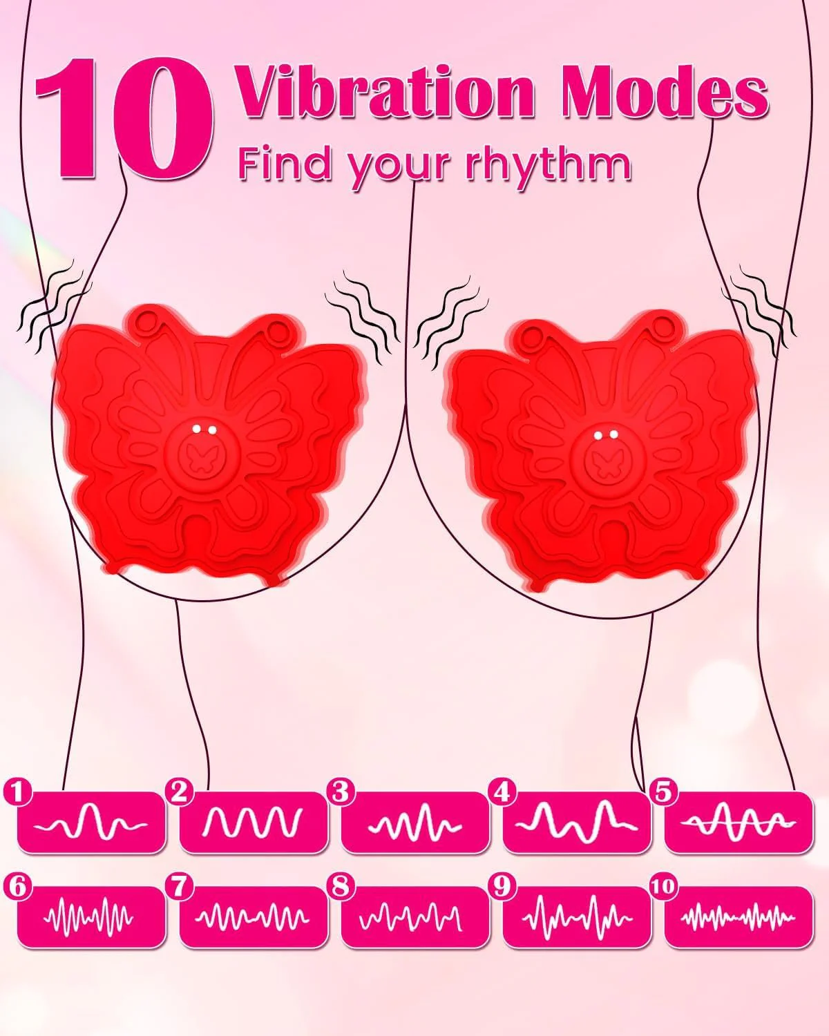 VelvetStrap Strap-On Nipple Vibrator 10 Modes Waterproof - Image 3