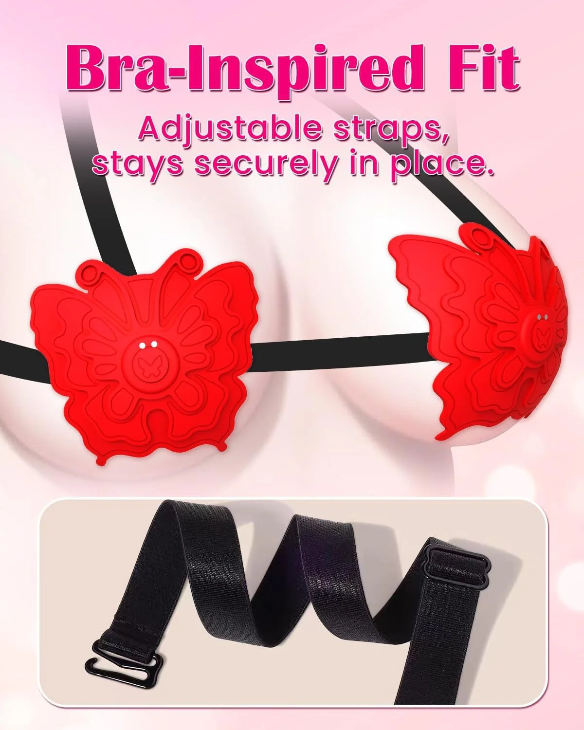 VelvetStrap Strap-On Nipple Vibrator 10 Modes Waterproof - Image 4