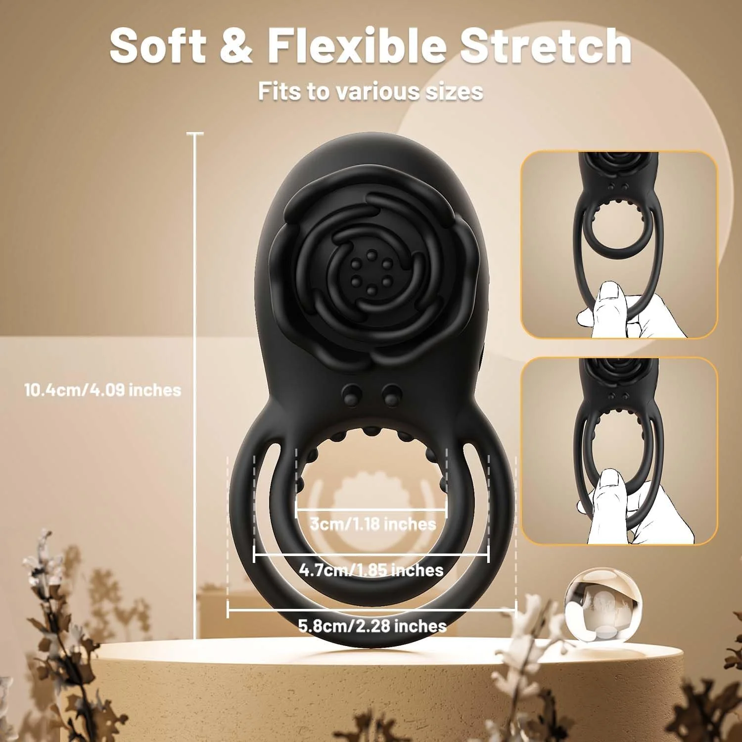 SilkOasis Vibrating Cock Ring Clitoral Massager - Image 6