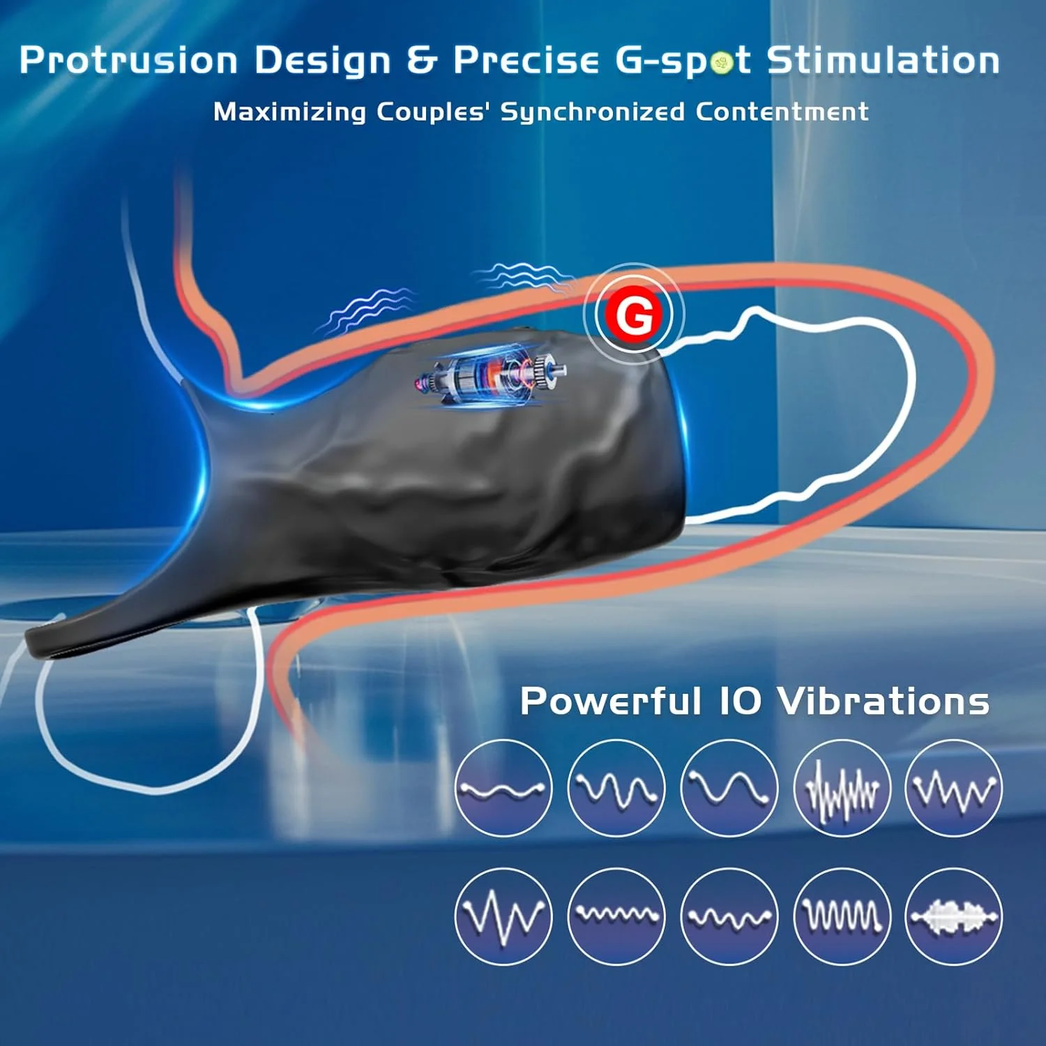SirenStim 360° Penis Sleeve Extender with Vibration & Ball Ring - Image 3