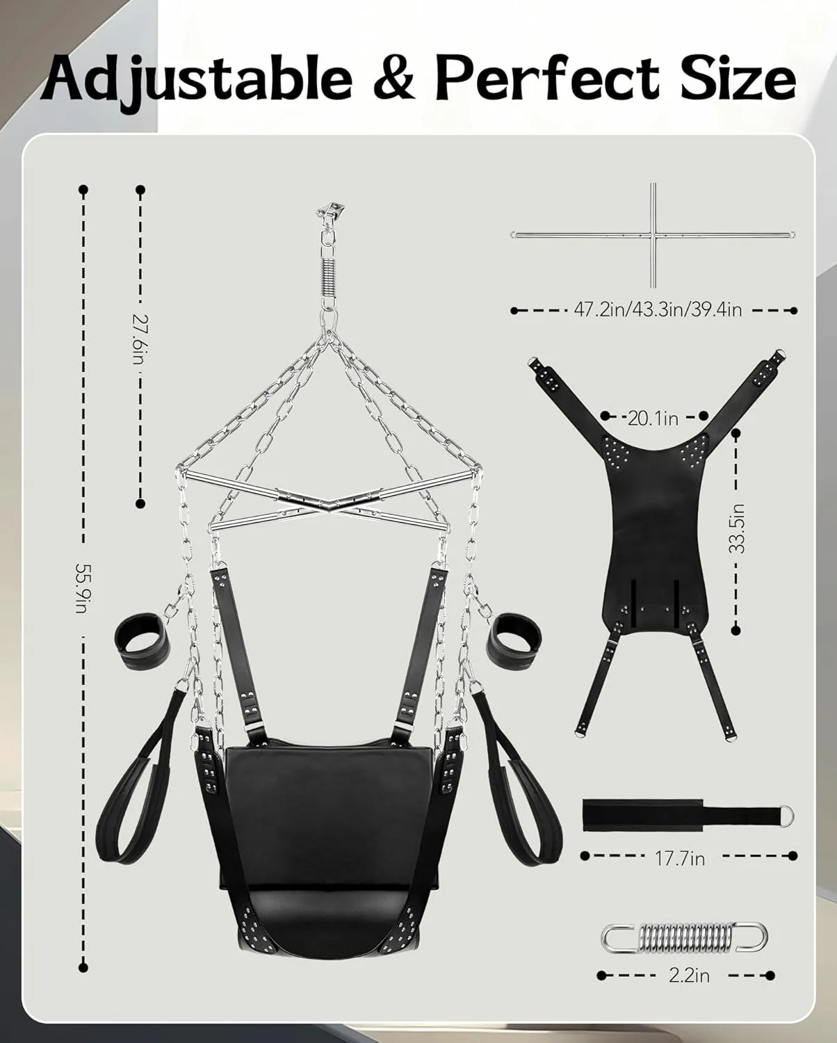SkyBound 800lbs Premium Heavy-Duty Sex Swing - Image 6