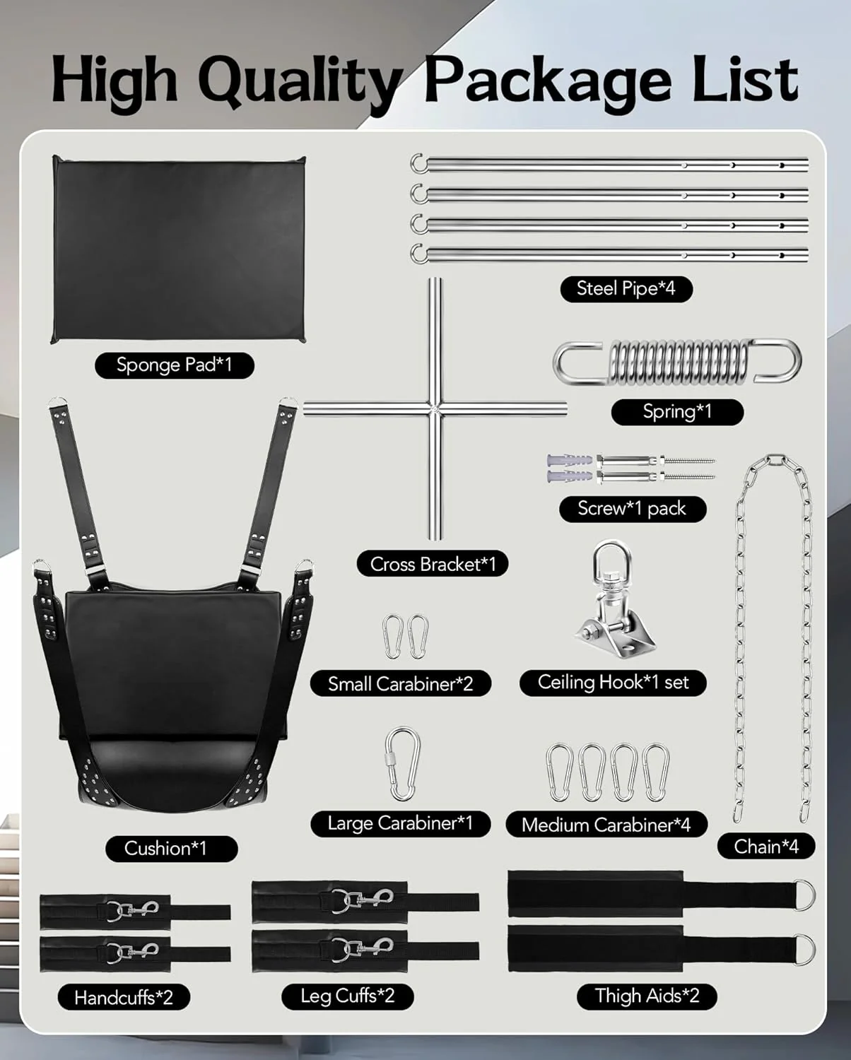 SkyBound 800lbs Premium Heavy-Duty Sex Swing - Image 7
