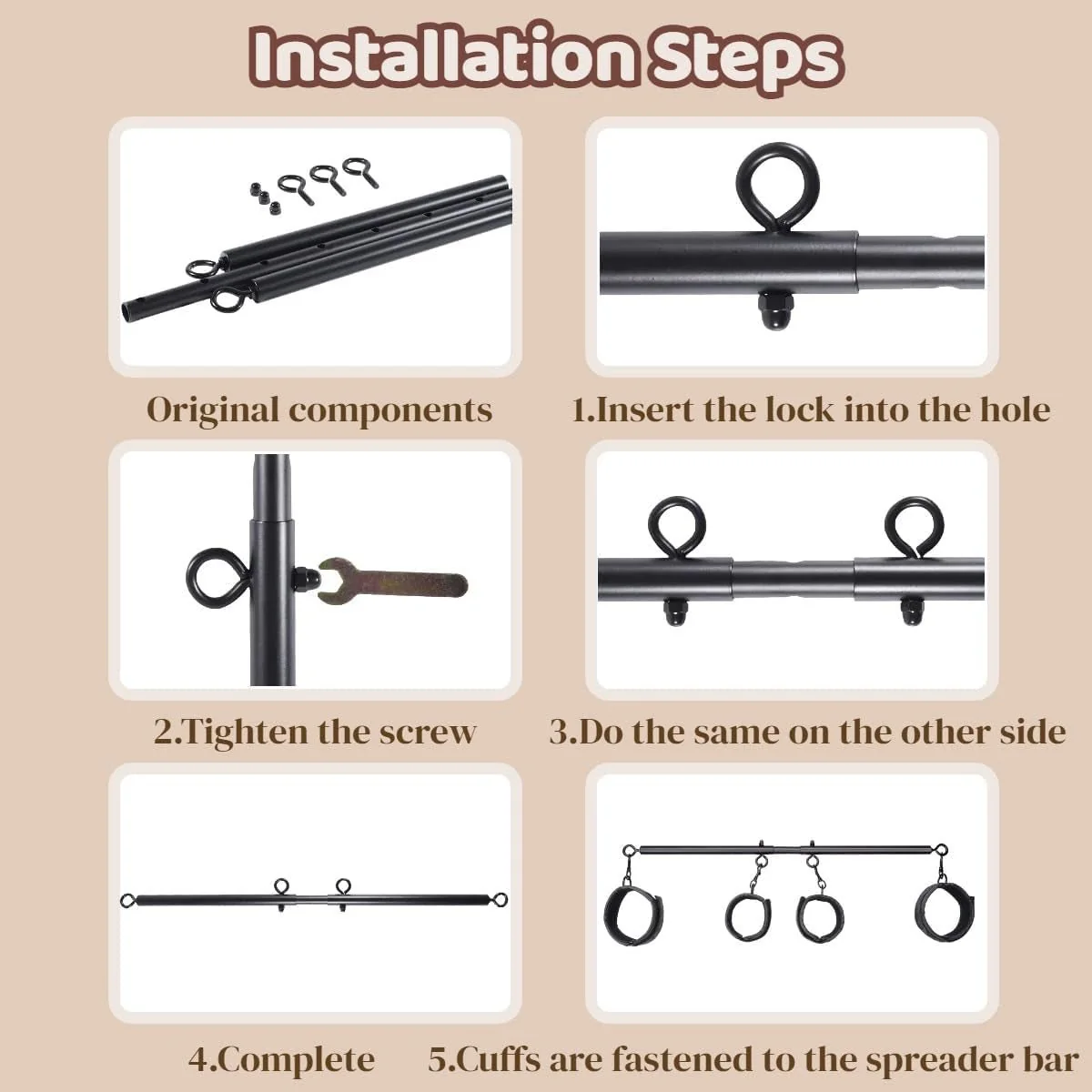 ObsidianX Spreader Bar 11-Piece Bondage Kit - Image 6