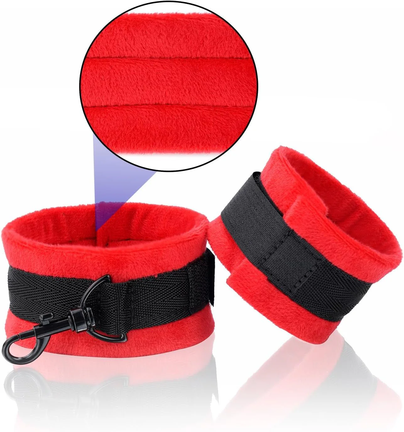 InfernoGrip Bright Red Spreader Bar with Furry Cuffs - Image 5