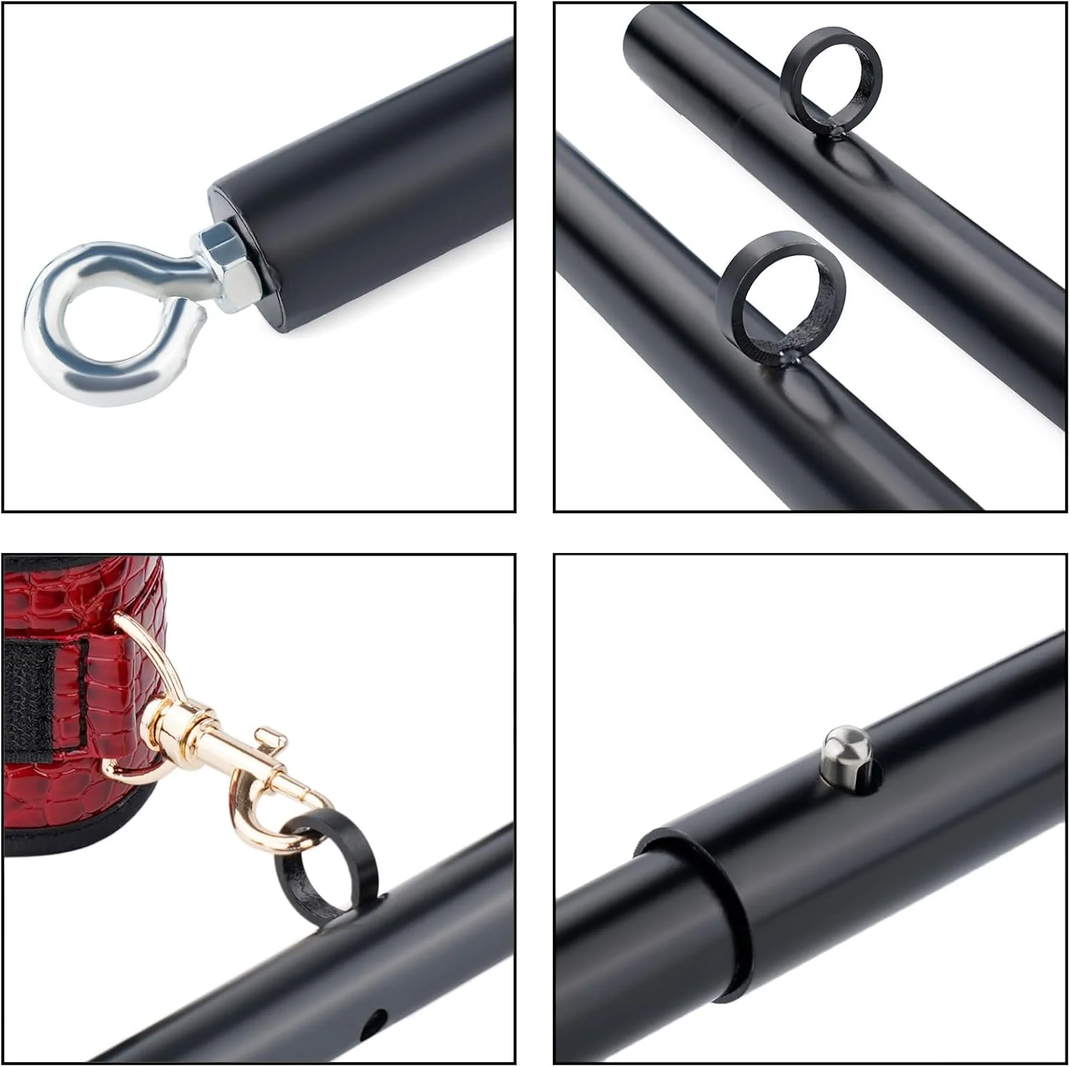 CrimsonCroc Red Crocodile Spreader Bar with Cuffs - Image 5