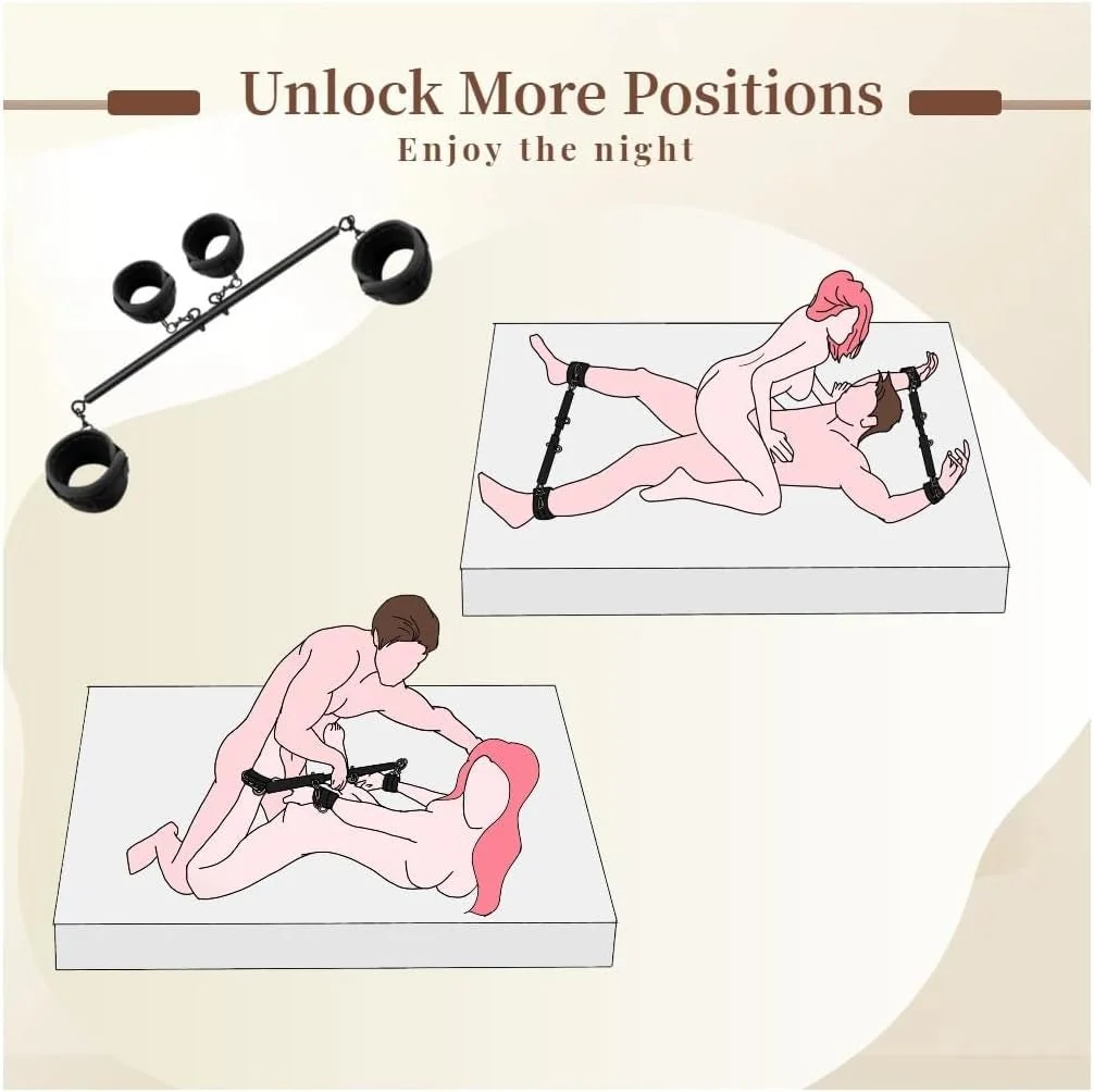 FlexBound Adjustable Spreader Bar BDSM Set with Cuffs - Image 4