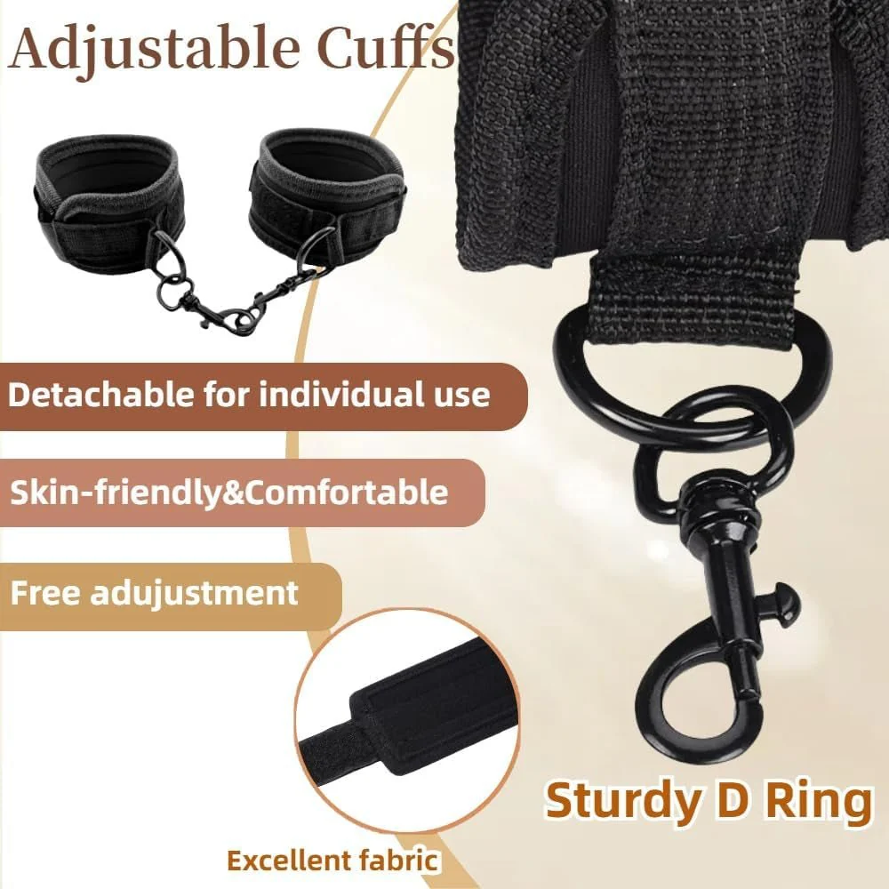 FlexBound Adjustable Spreader Bar BDSM Set with Cuffs - Image 5