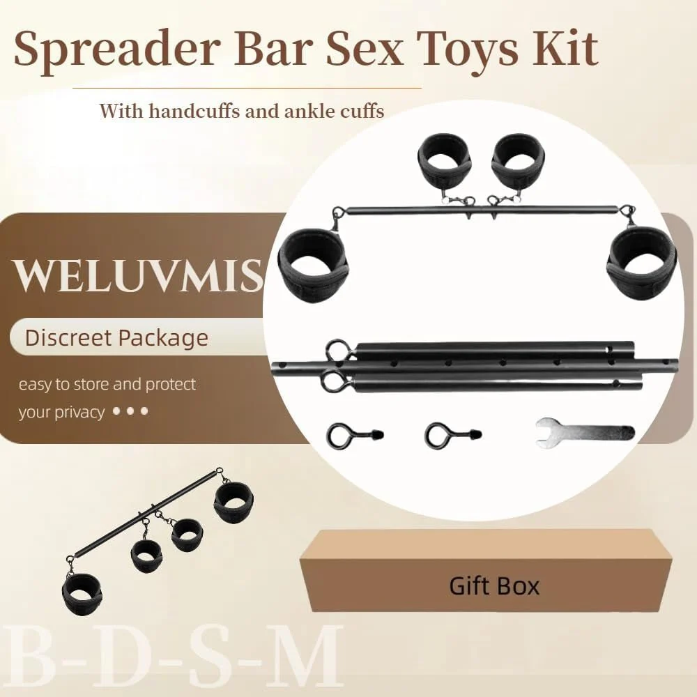 FlexBound Adjustable Spreader Bar BDSM Set with Cuffs - Image 8
