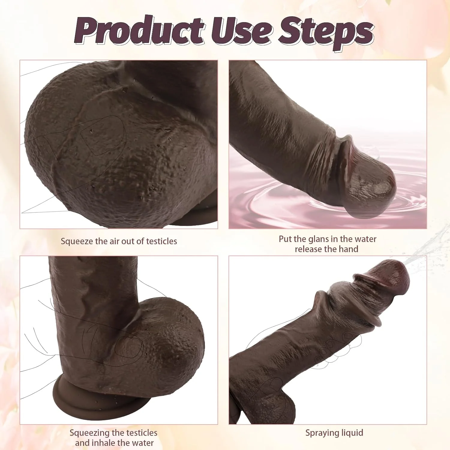 DualCore 9.8” Squirting Foreskin Dildo Dual Layer Suction - Image 3