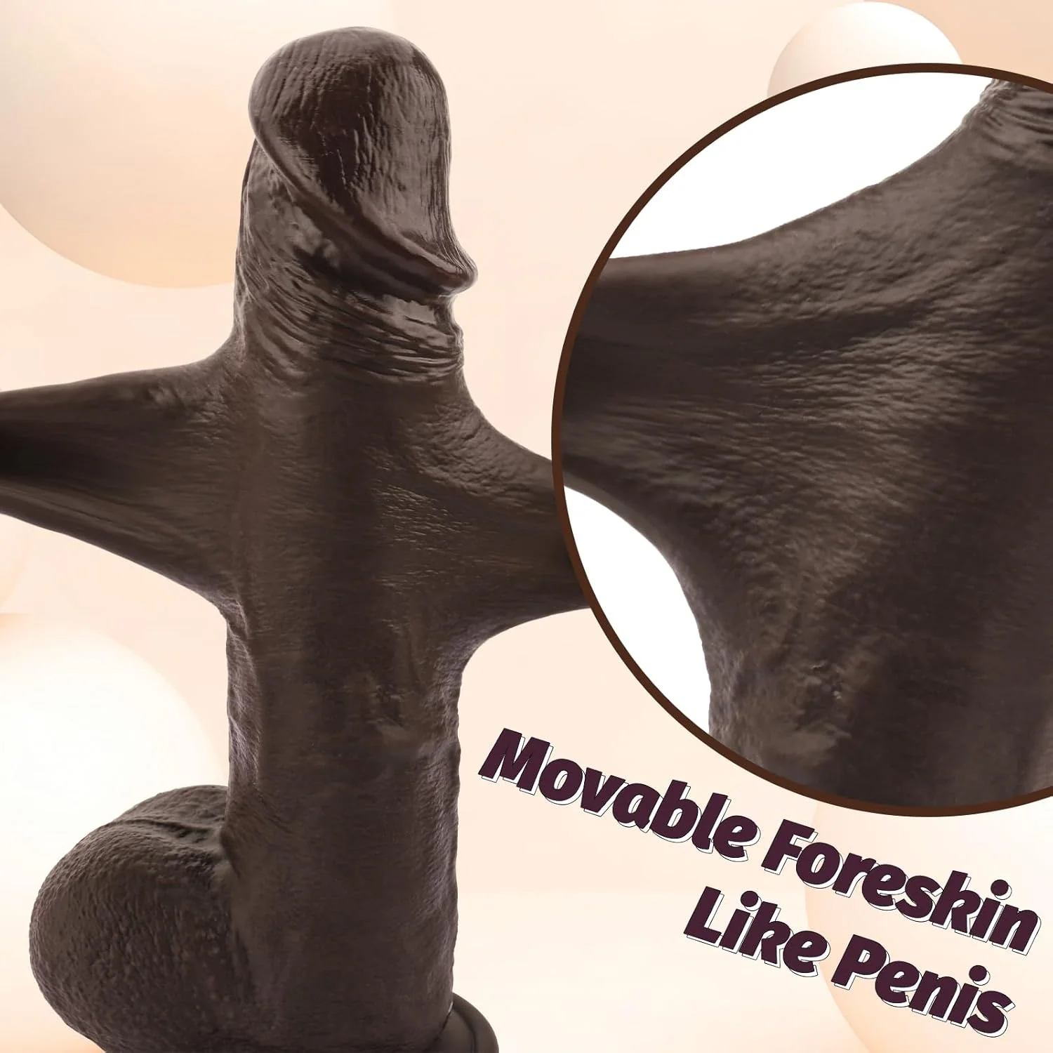 DualCore 9.8” Squirting Foreskin Dildo Dual Layer Suction - Image 4