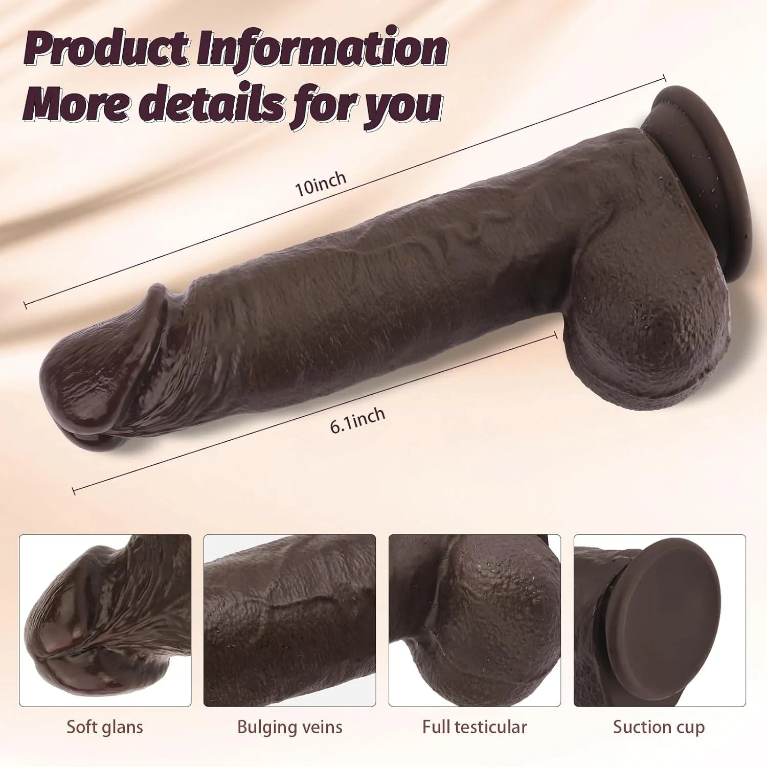 DualCore 9.8” Squirting Foreskin Dildo Dual Layer Suction - Image 5