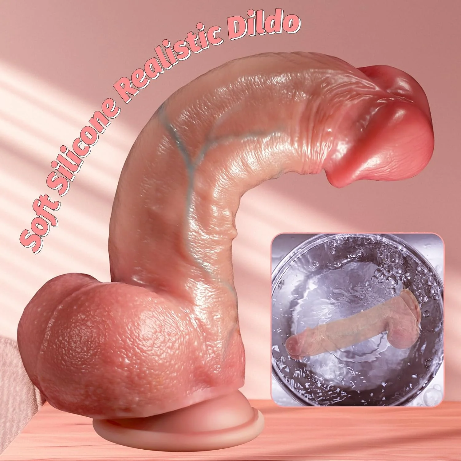 FusionJet 10” Squirting Foreskin Dildo Sliding Skin Suction - Image 5