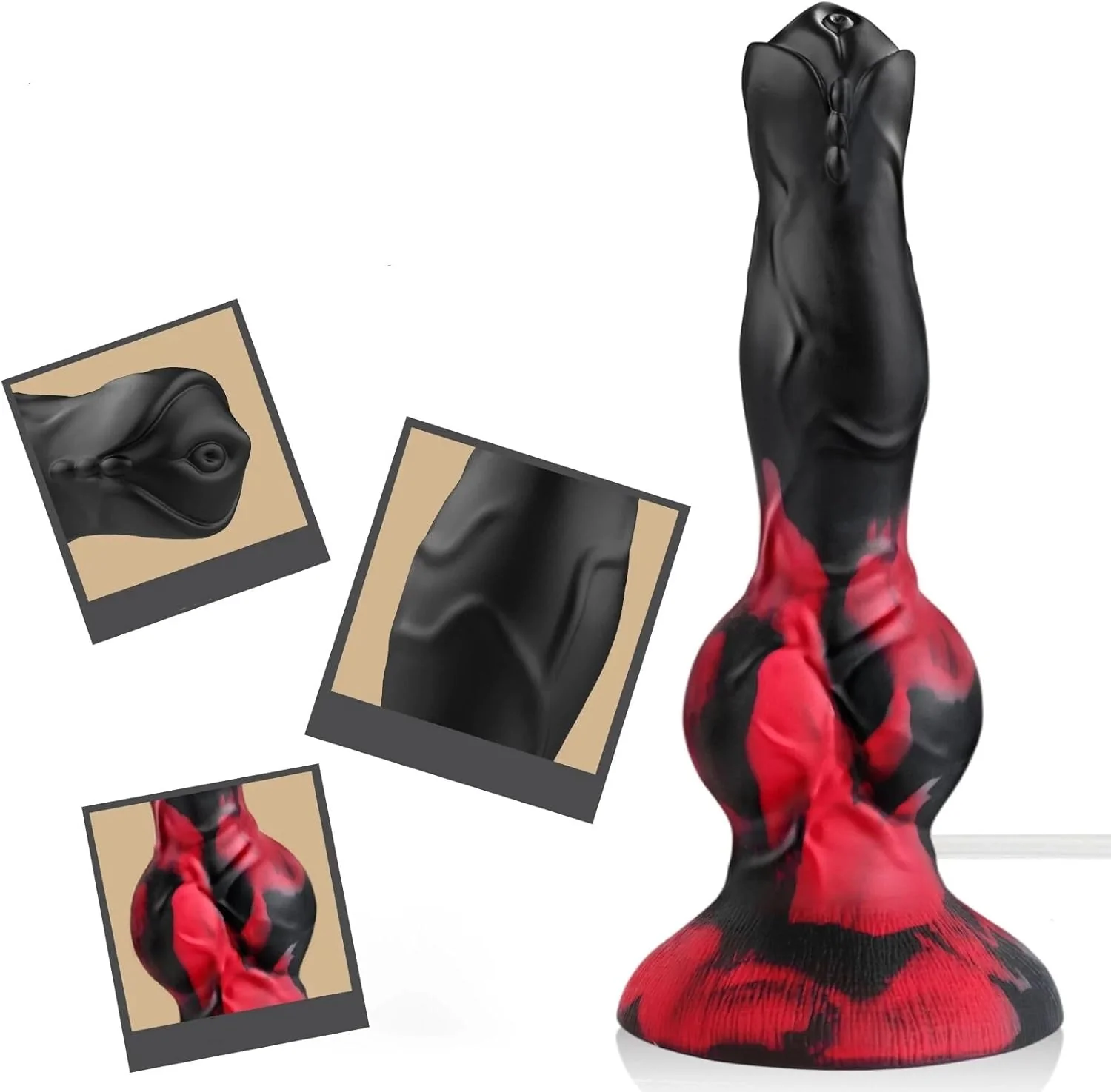 ColorKnot 8.3” Squirting  Silicone Dildo 2 Knots Suction Cup - Image 2