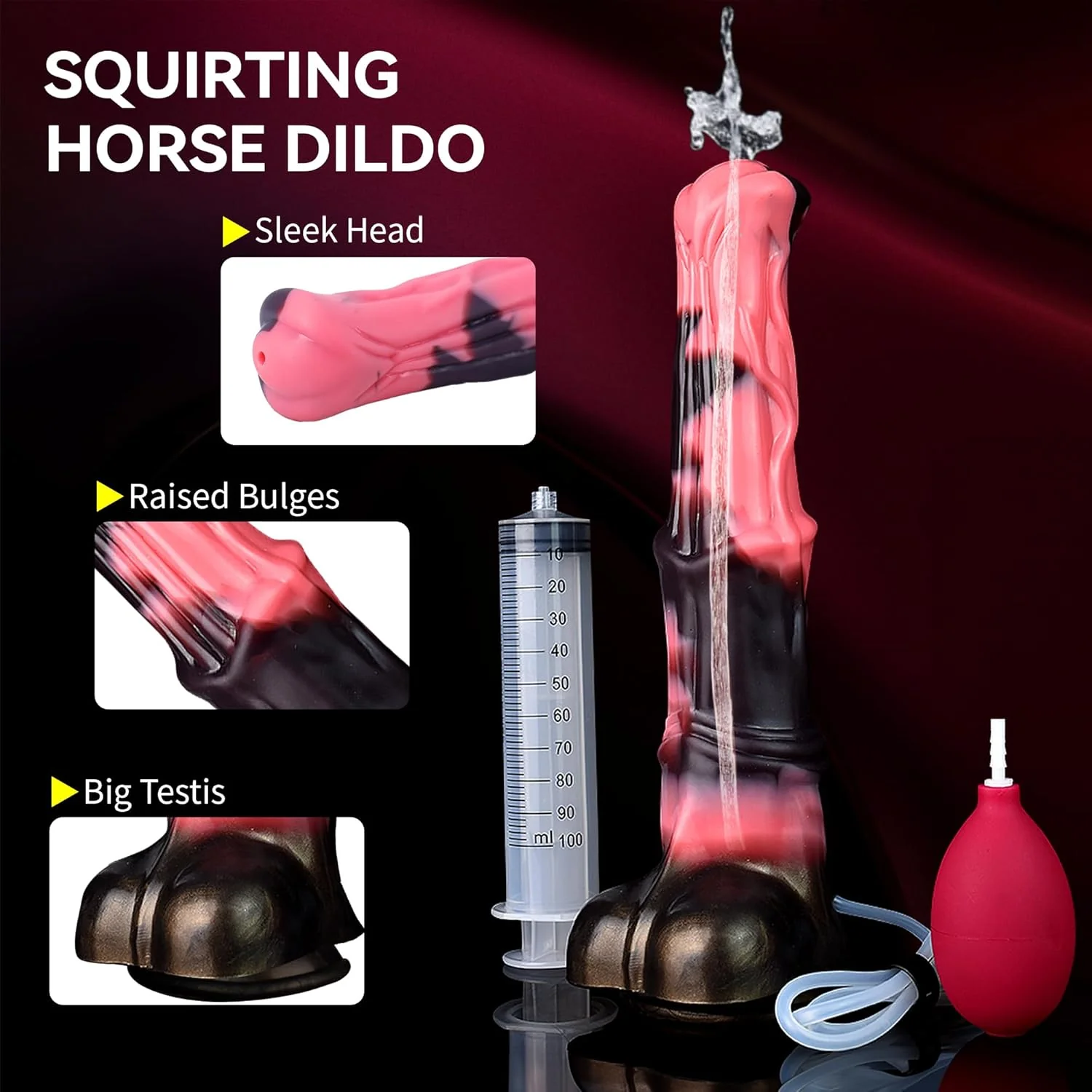 TitanMix 12” Fantasy Ejaculating Dildo Thick Silicone Suction Cup - Image 6