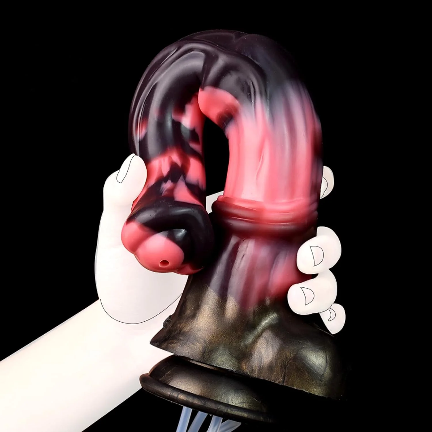 TitanMix 12” Fantasy Ejaculating Dildo Thick Silicone Suction Cup - Image 8