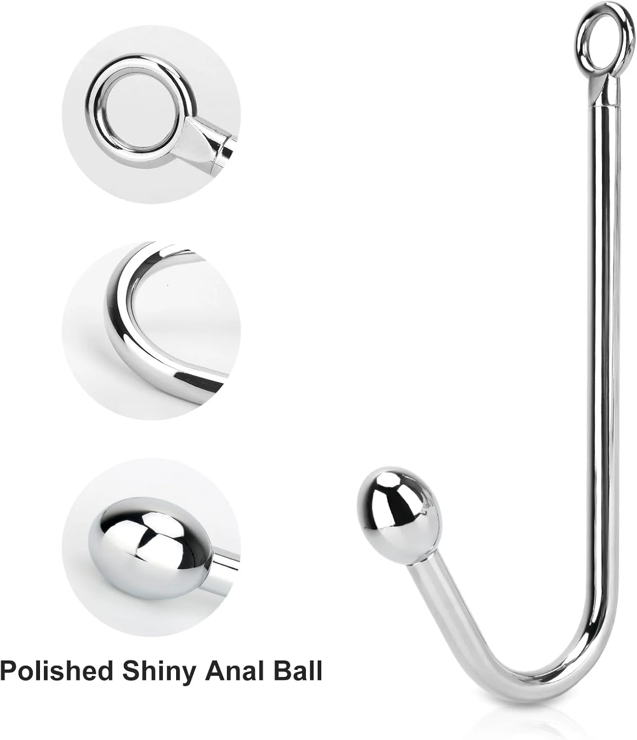 SteelHook Stainless Steel Anal Hook Set with 4 Balls - Image 3