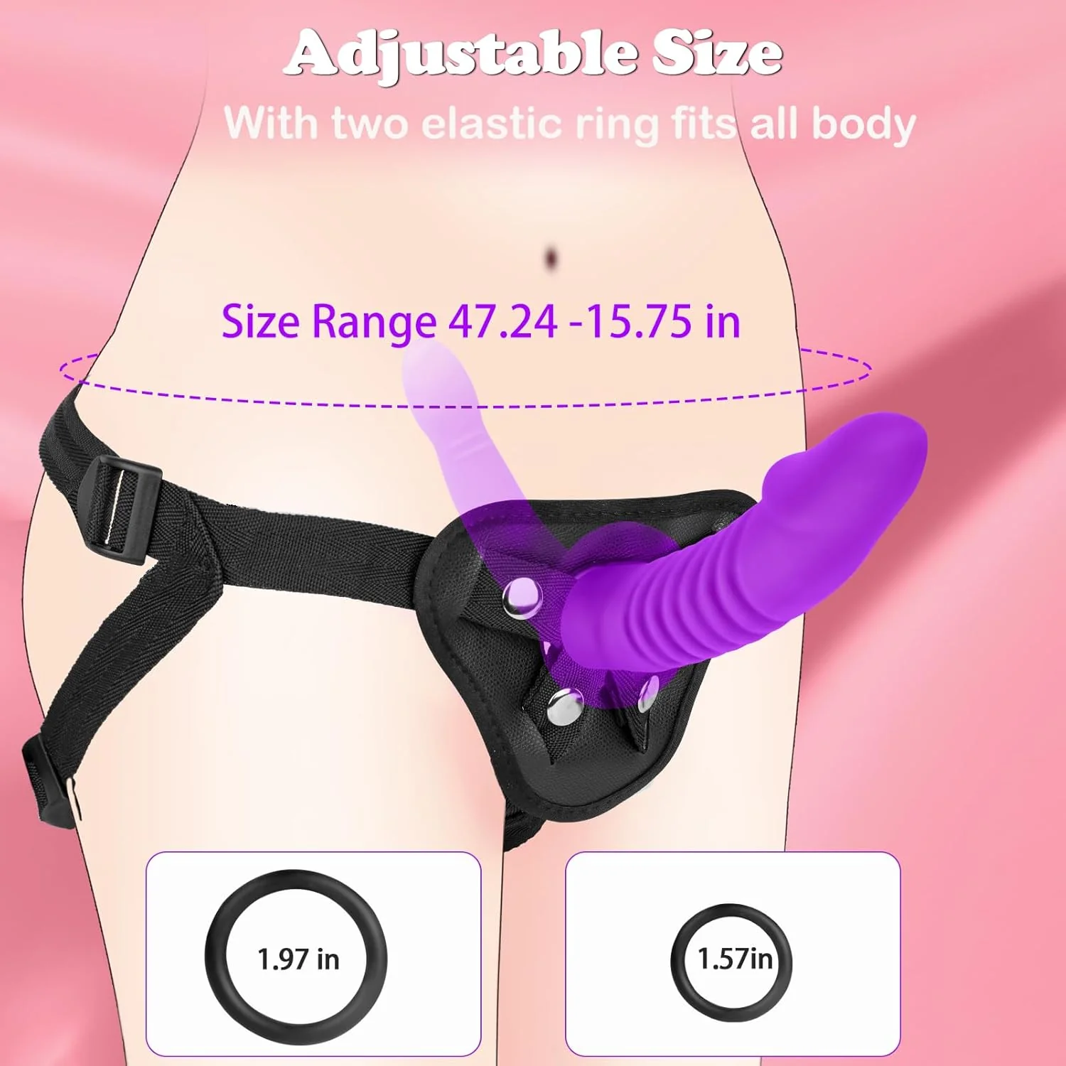 TwinCore Double Ended Strap-On Dildo Harness - Image 3