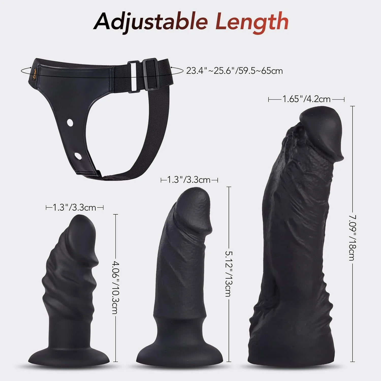 TriNova Triple Strap-On Harness with 3 Dildos - Image 6