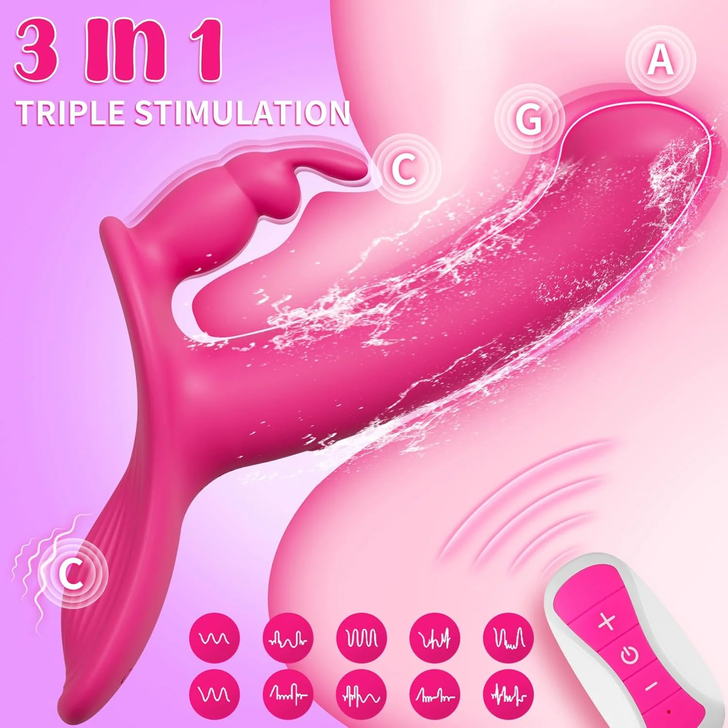 VibeSync Remote Control Strapless Rabbit Dildo - Image 3