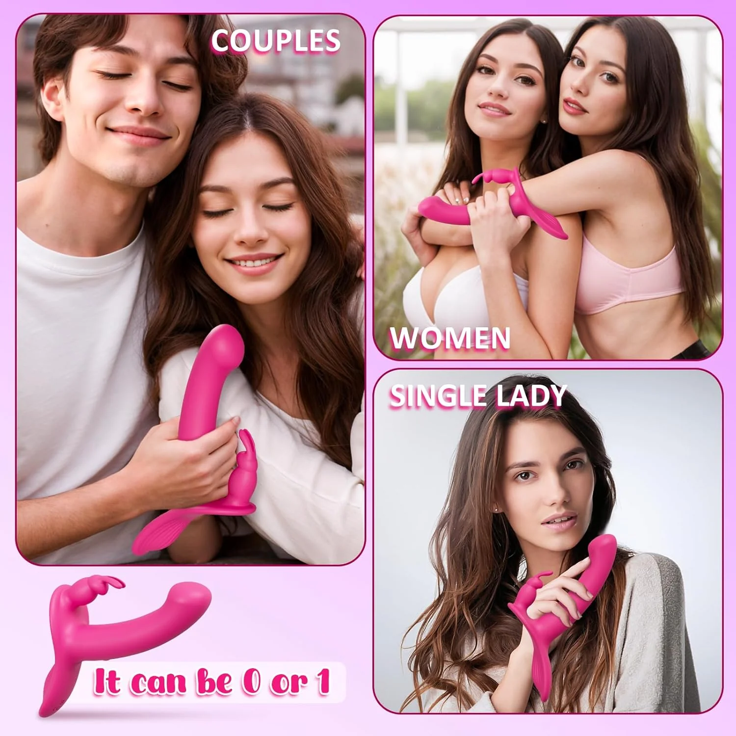 VibeSync Remote Control Strapless Rabbit Dildo - Image 6