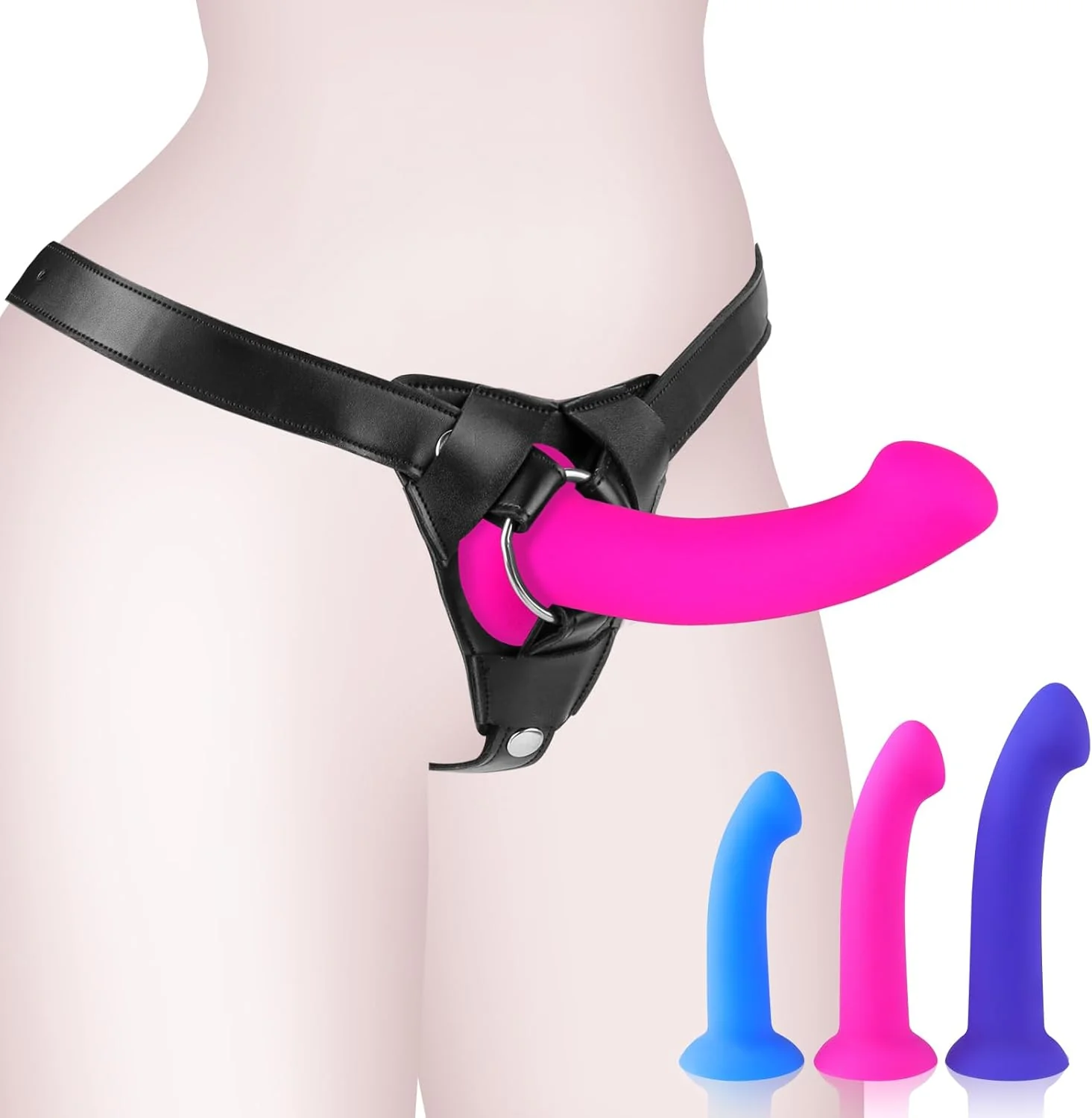 TriFit Adjustable Strap-On Harness with 3 Dildos - Image 6