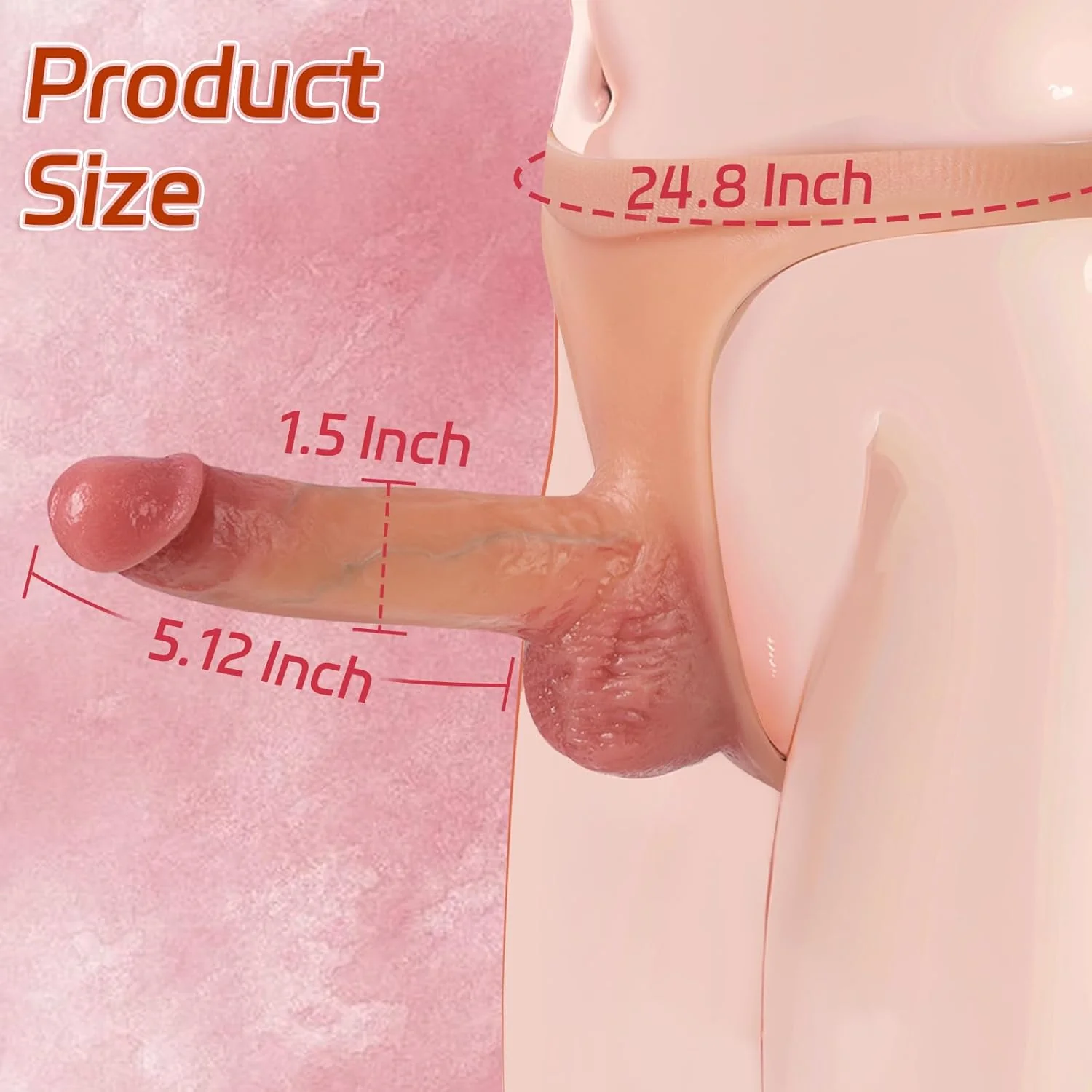 FlexHollow Hollow Strapless Strap-On Dildo Panty Silicone - Image 4