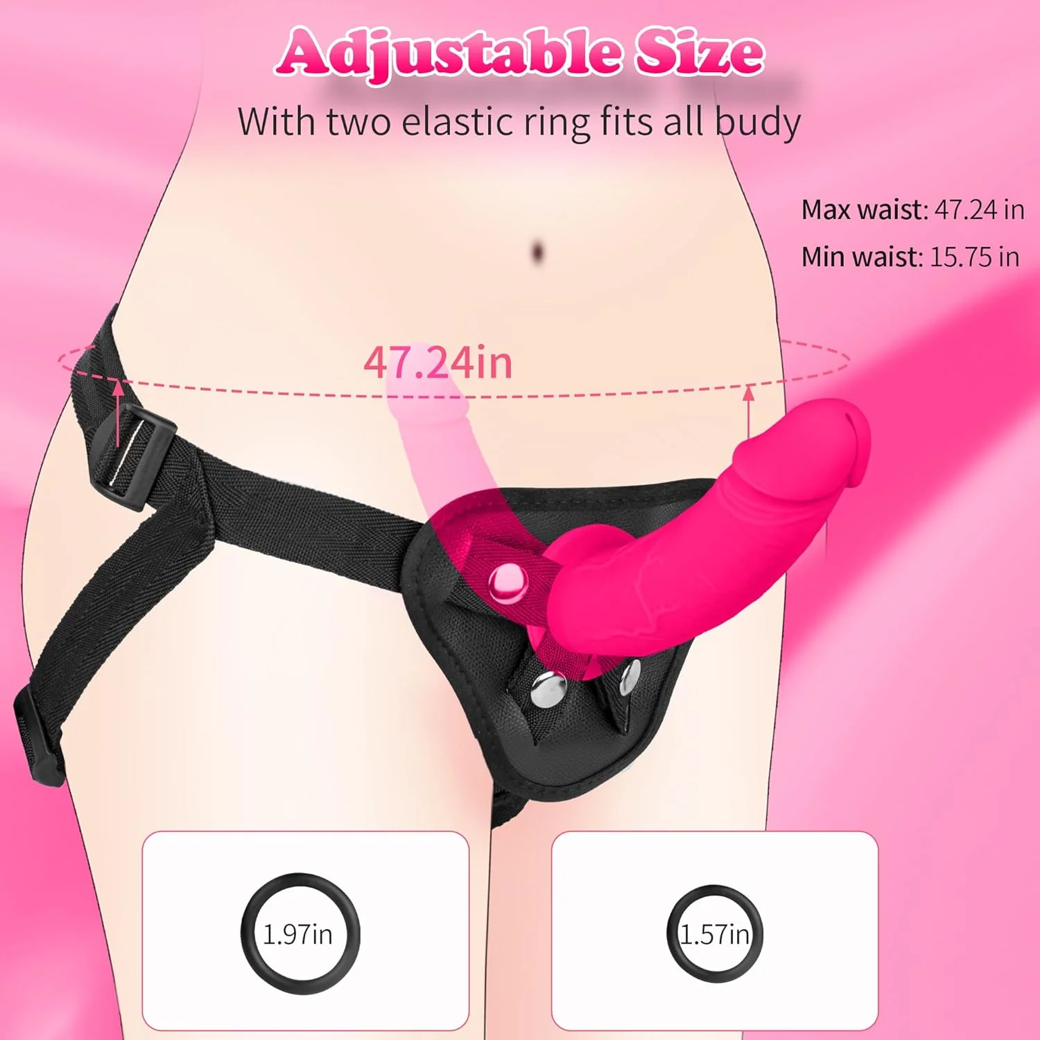 DualEdge Double Ended Strap-On Dildo Set Silicone - Image 2
