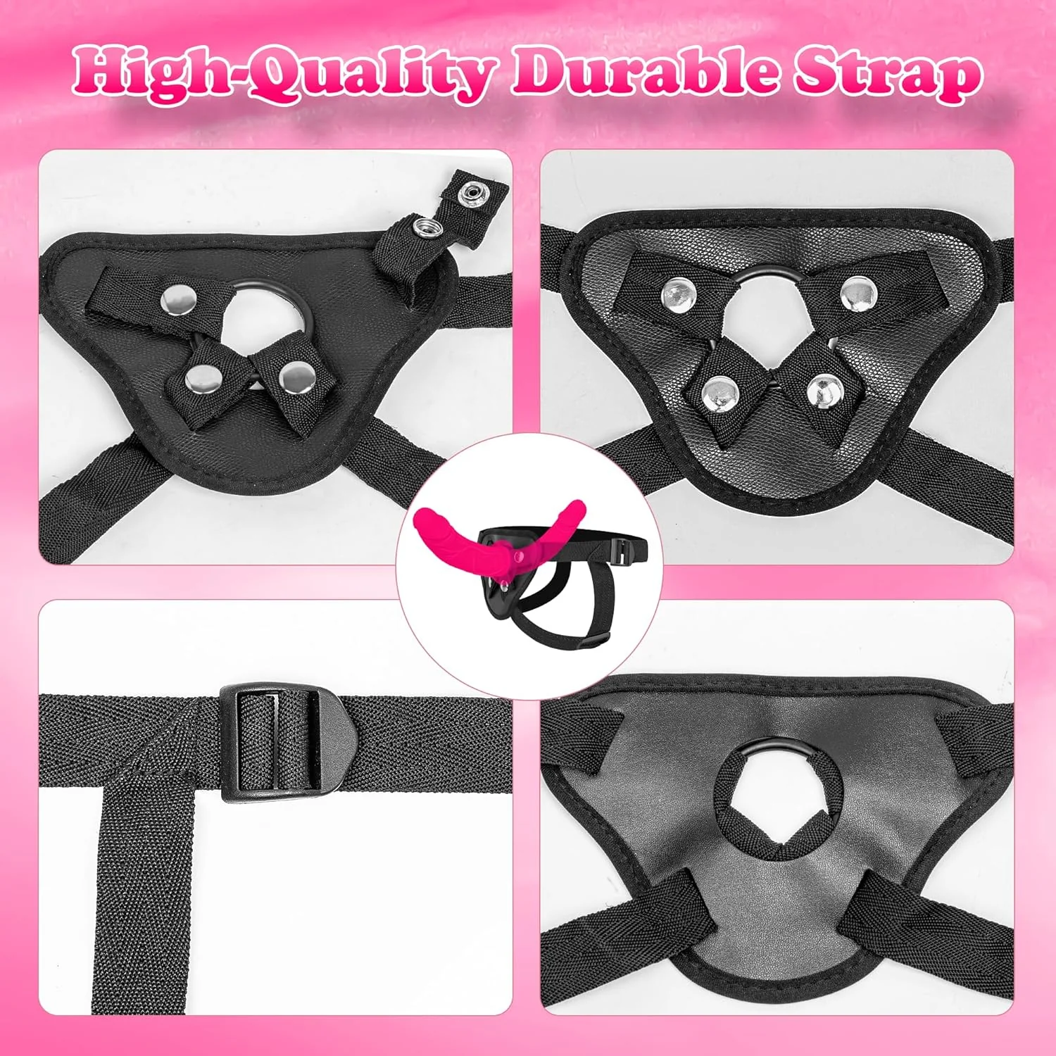 DualEdge Double Ended Strap-On Dildo Set Silicone - Image 4