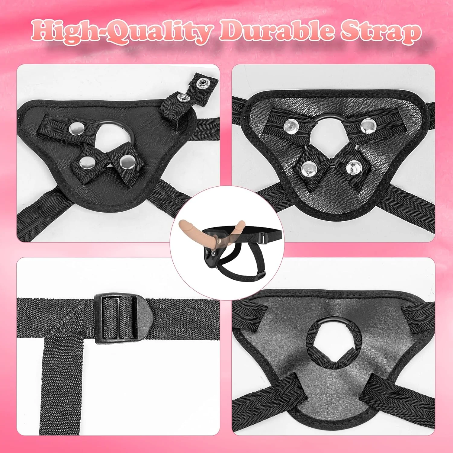 FlexDual Double Ended Strap-On Dildo Silicone - Image 4