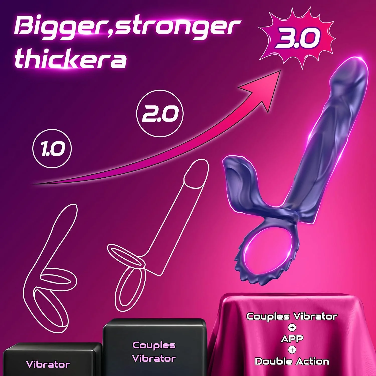 DualDrive Strap-On Cock Ring Clit Vibrator - Image 6