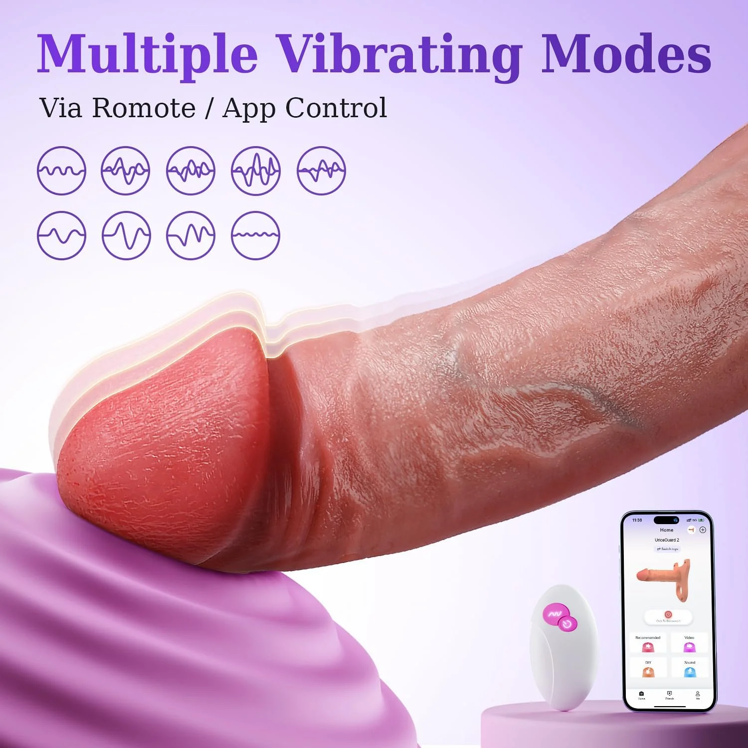 HarnessCore Strap-On Penis Sleeve App Control Vibrator - Image 4