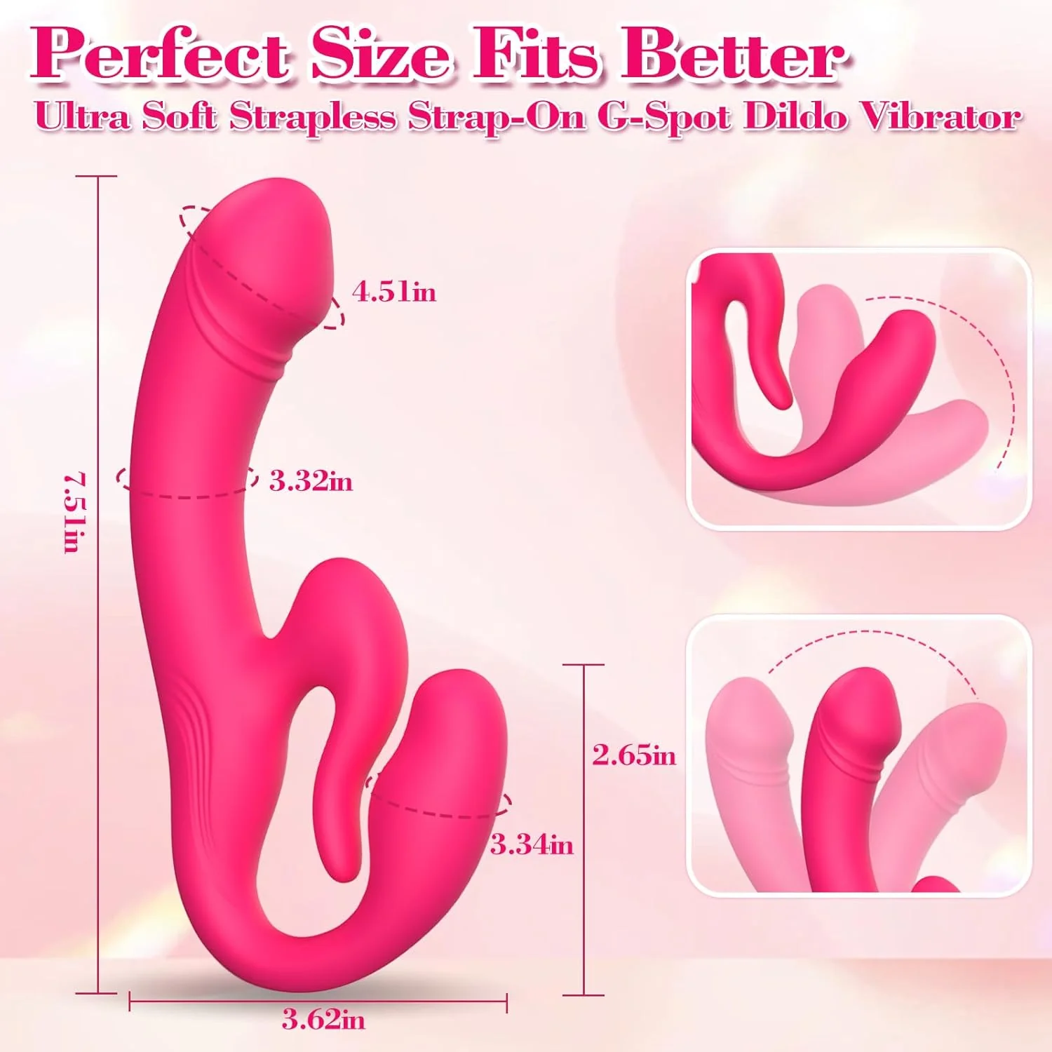 TriFusion Strapless Strap On Triple Motor Vibrator - Image 3