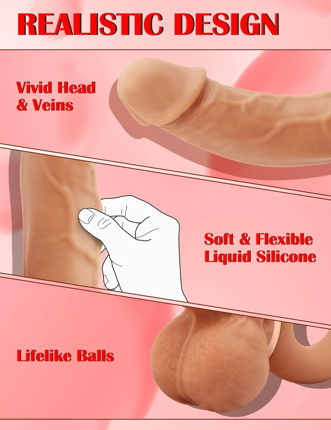 EchoFlex Rotating Strapless Strap On Vibrator - Image 3