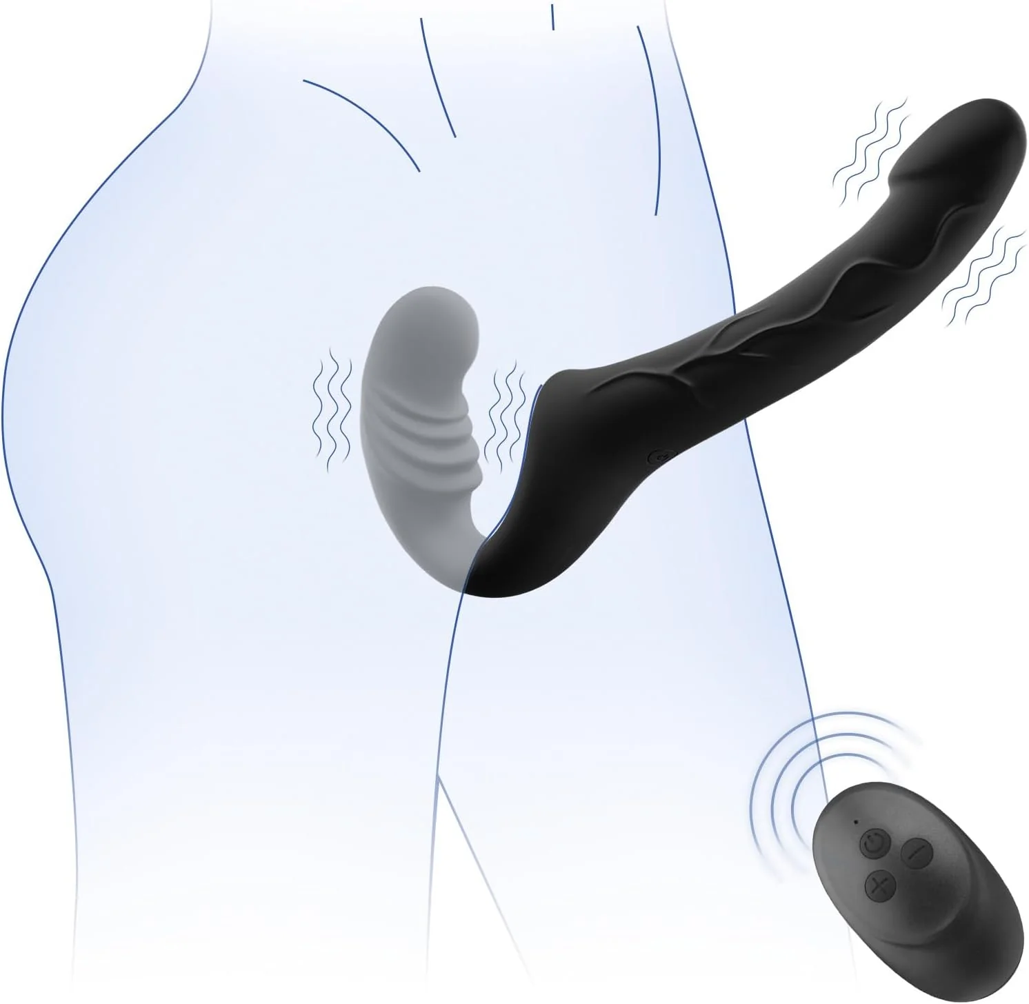 EchoRide Strapless Strap On Vibrator Remote Control - Image 7