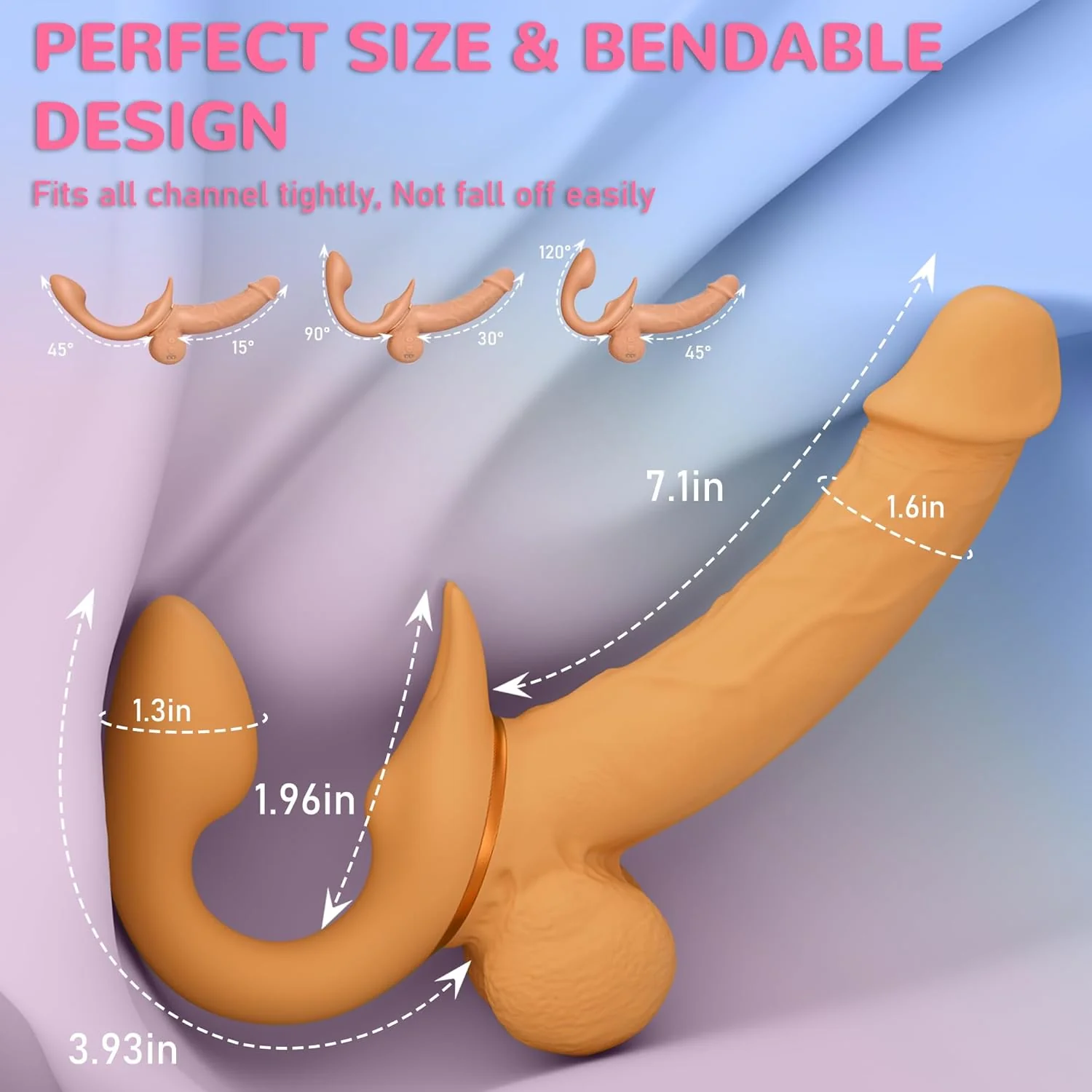 FlexThrust Strapless Strap On Thrusting Vibrator - Image 3