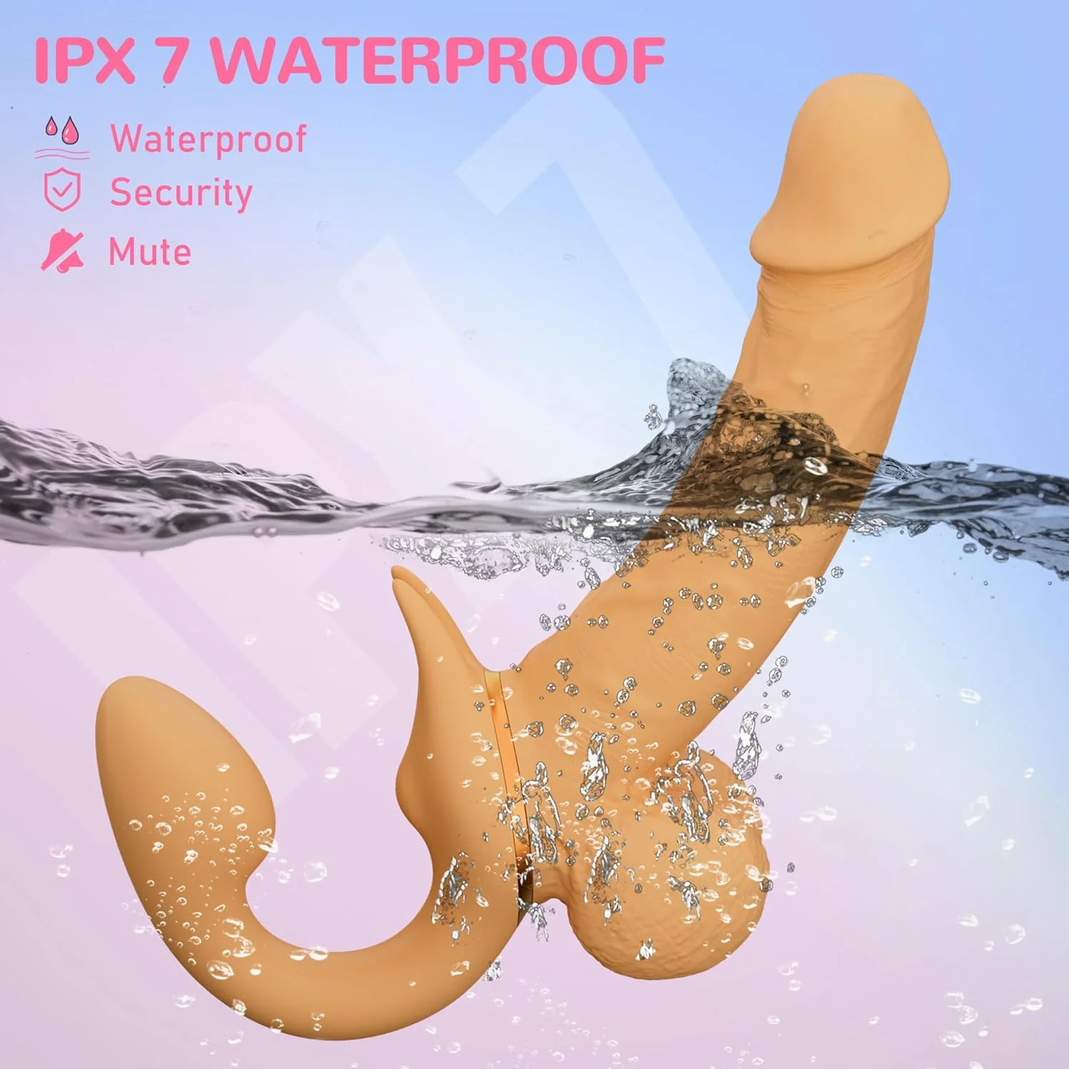 FlexThrust Strapless Strap On Thrusting Vibrator - Image 6