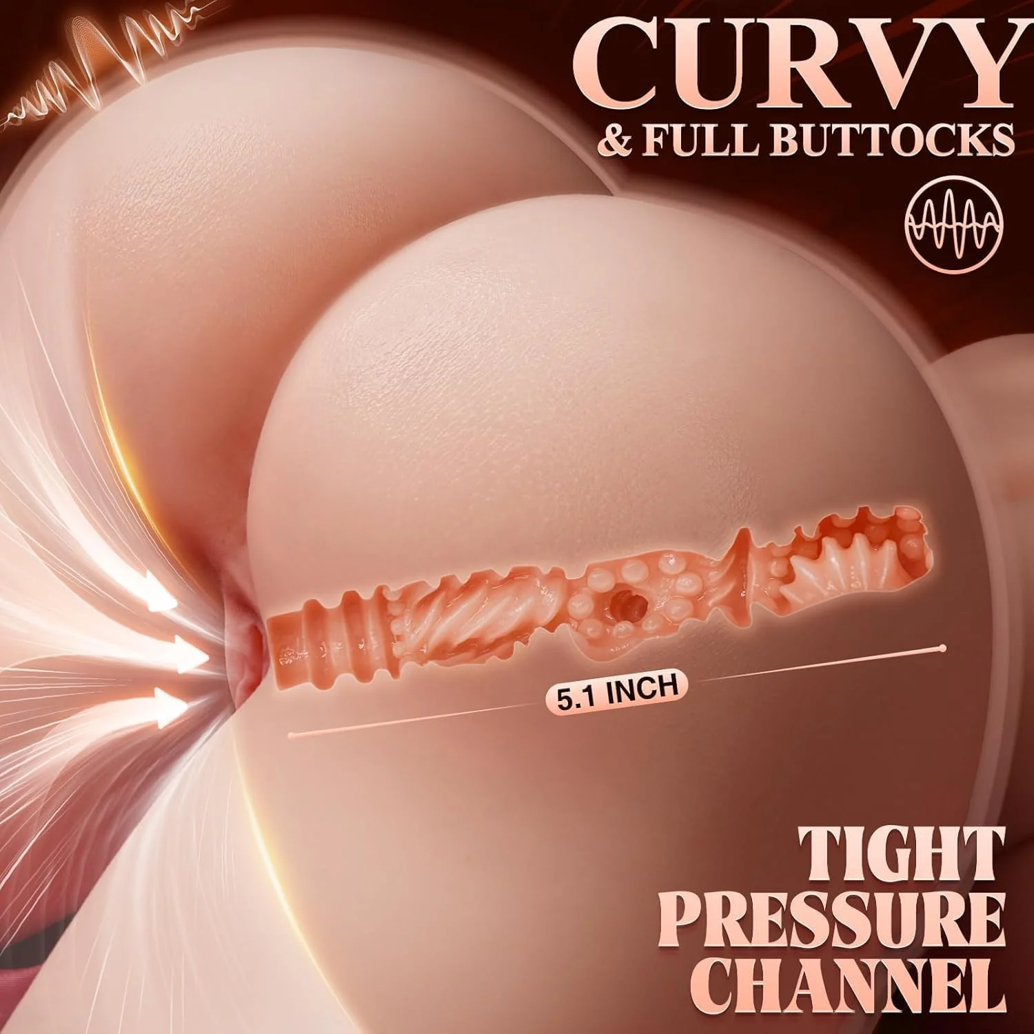 LuxeFlow Vibrating Sex Doll Torso | Suction Modes Hands-Free - Image 3