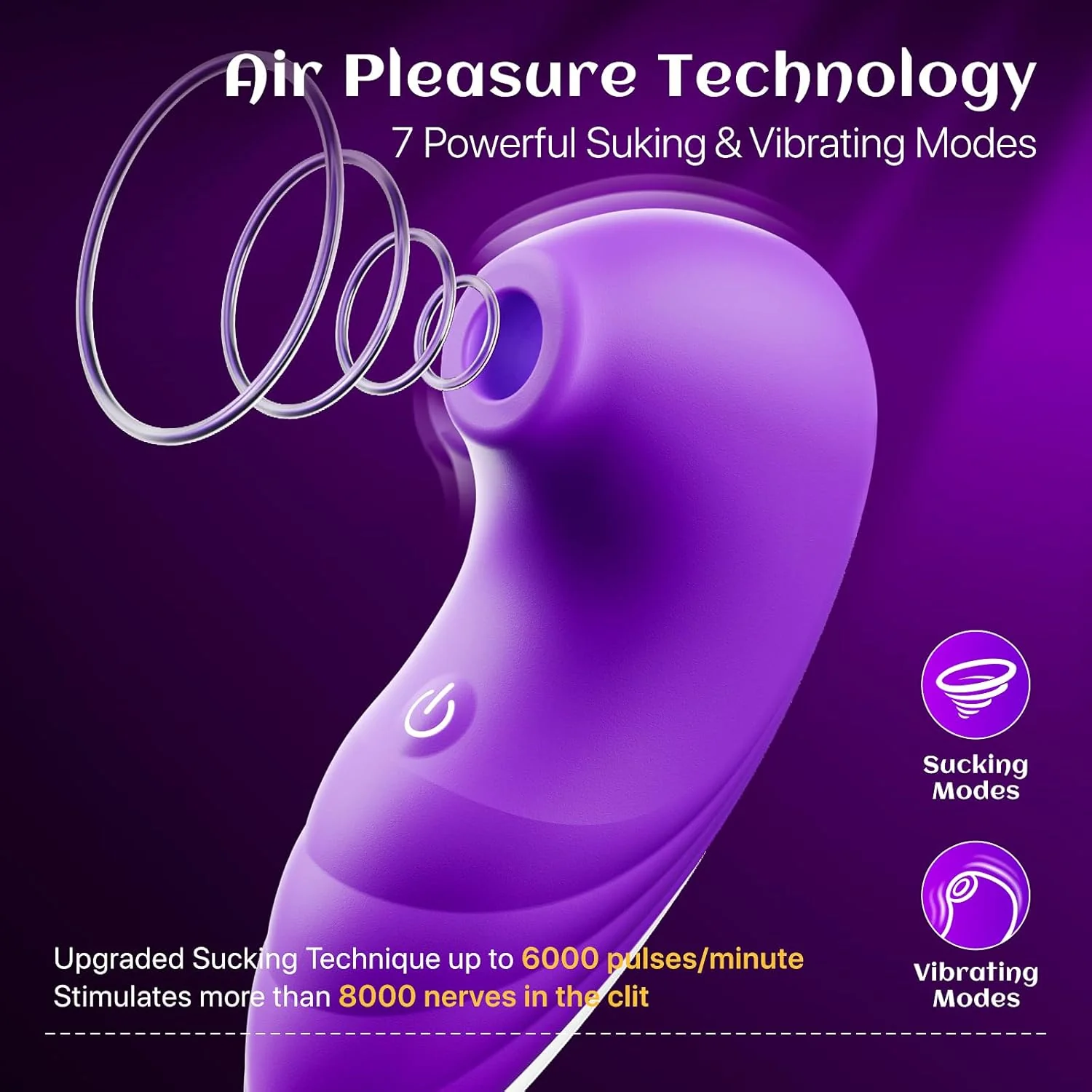 VelnariX Clit Sucker Wand 7 Modes Quiet Waterproof - Image 2