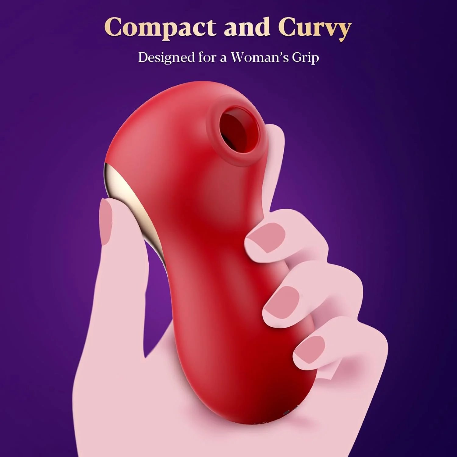 PureSuction Clit Sucker Rose Vibrator 7 Modes Waterproof - Image 4